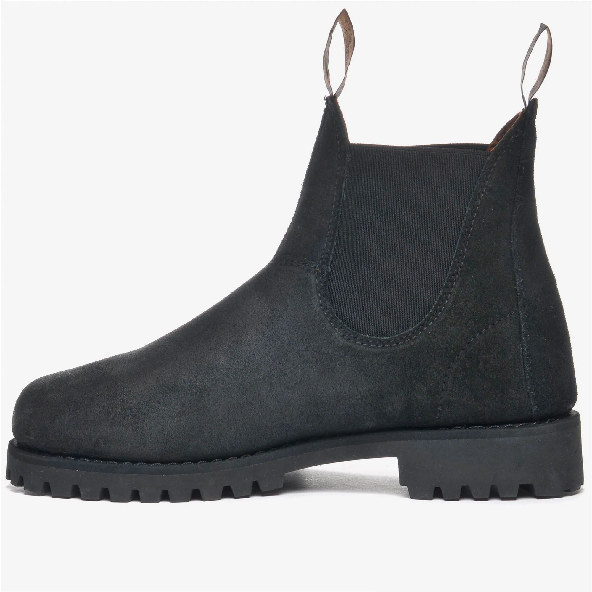 YANSA LUG SUEDE WAXY WOMAN - Ankle Boots - Mid Cut - Woman - Total Black-Black - Image 3