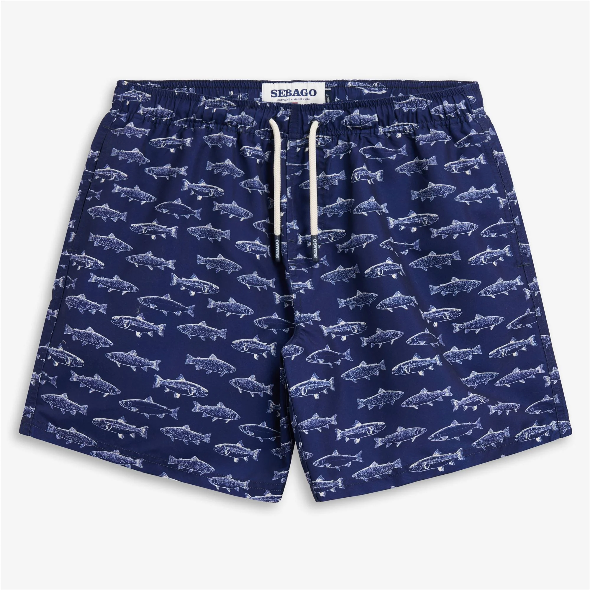 SANDBEACH - Bathing Suits - Swimming Trunks - Man - Fancy Fish Navy Blue