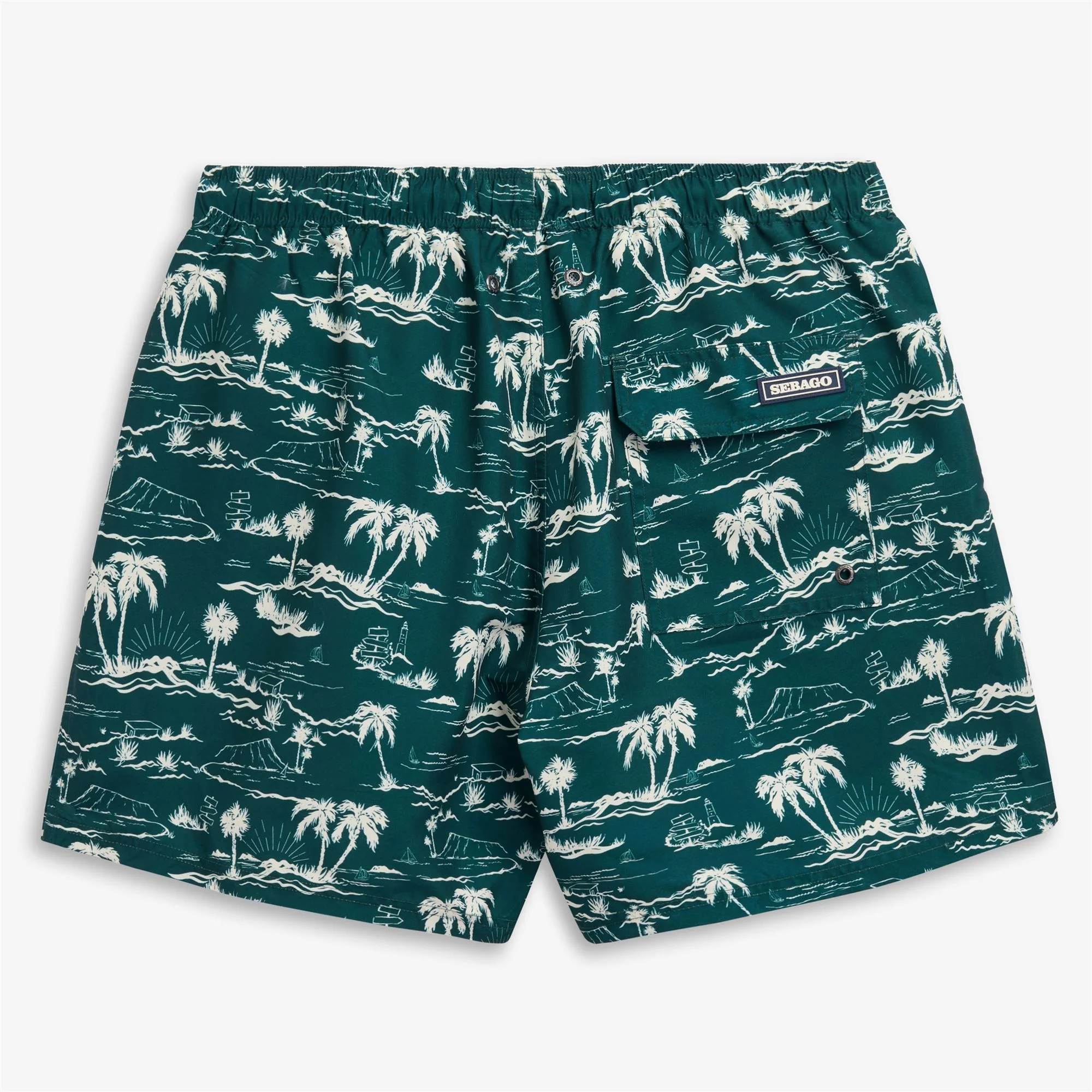 SANDBEACH - Bathing Suits - Swimming Trunks - Man - Fancy Palm Sunset Green-Green Bistro - Image 2
