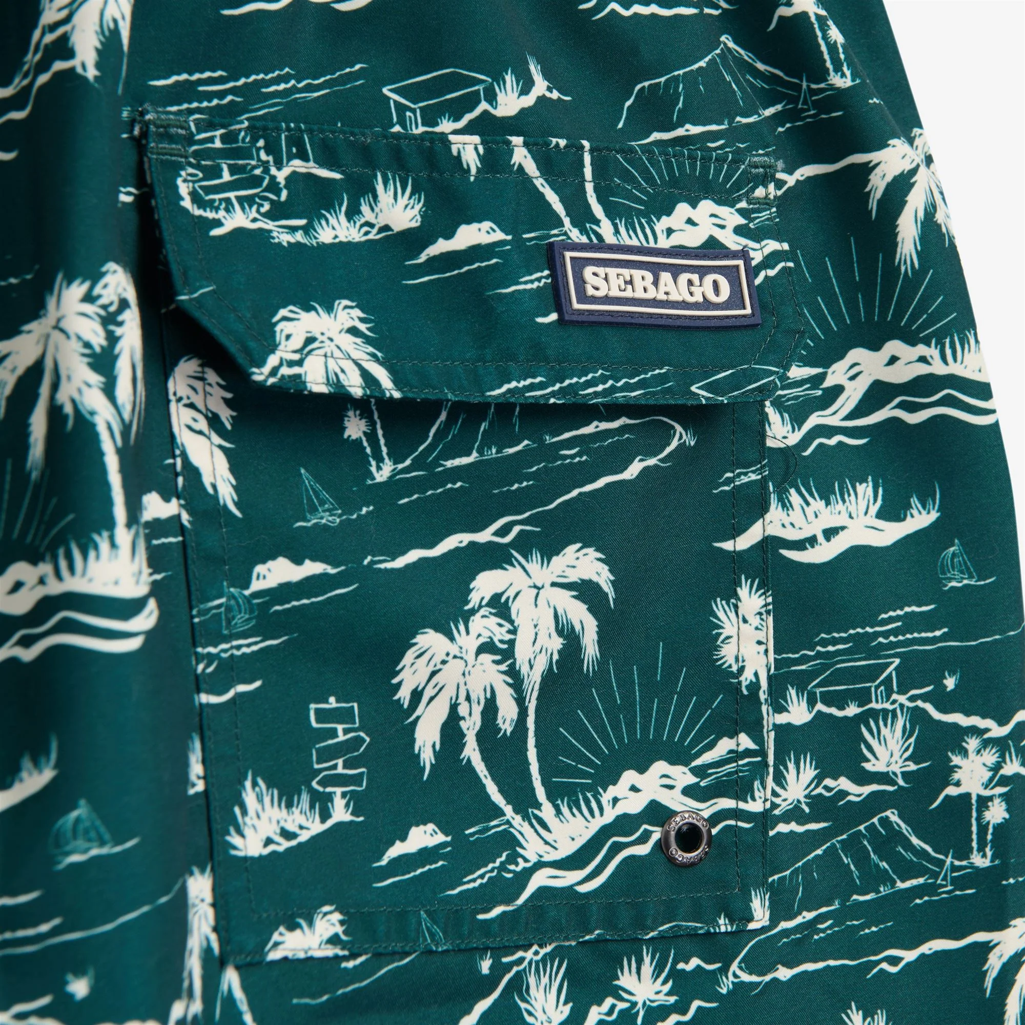 SANDBEACH - Bathing Suits - Swimming Trunks - Man - Fancy Palm Sunset Green-Green Bistro - Image 3