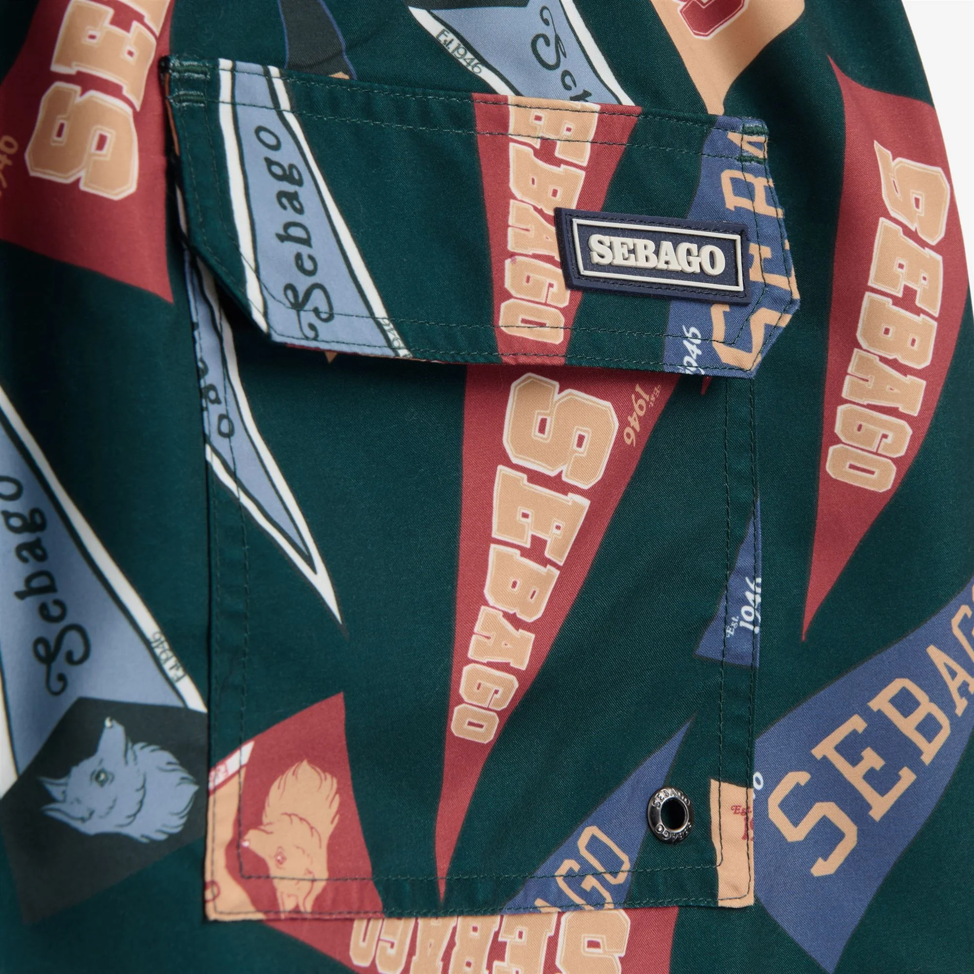 SANDBEACH - Bathing Suits - Swimming Trunks - Man - Fancy Pennant Green - Image 3