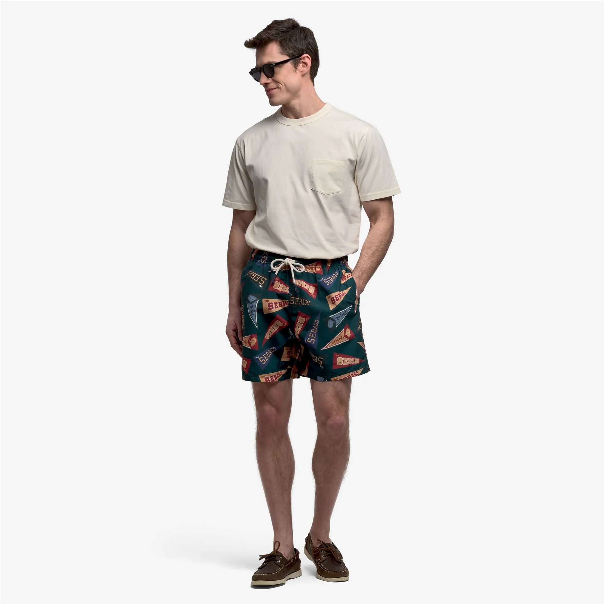 SANDBEACH - Bathing Suits - Swimming Trunks - Man - Fancy Pennant Green - Image 7