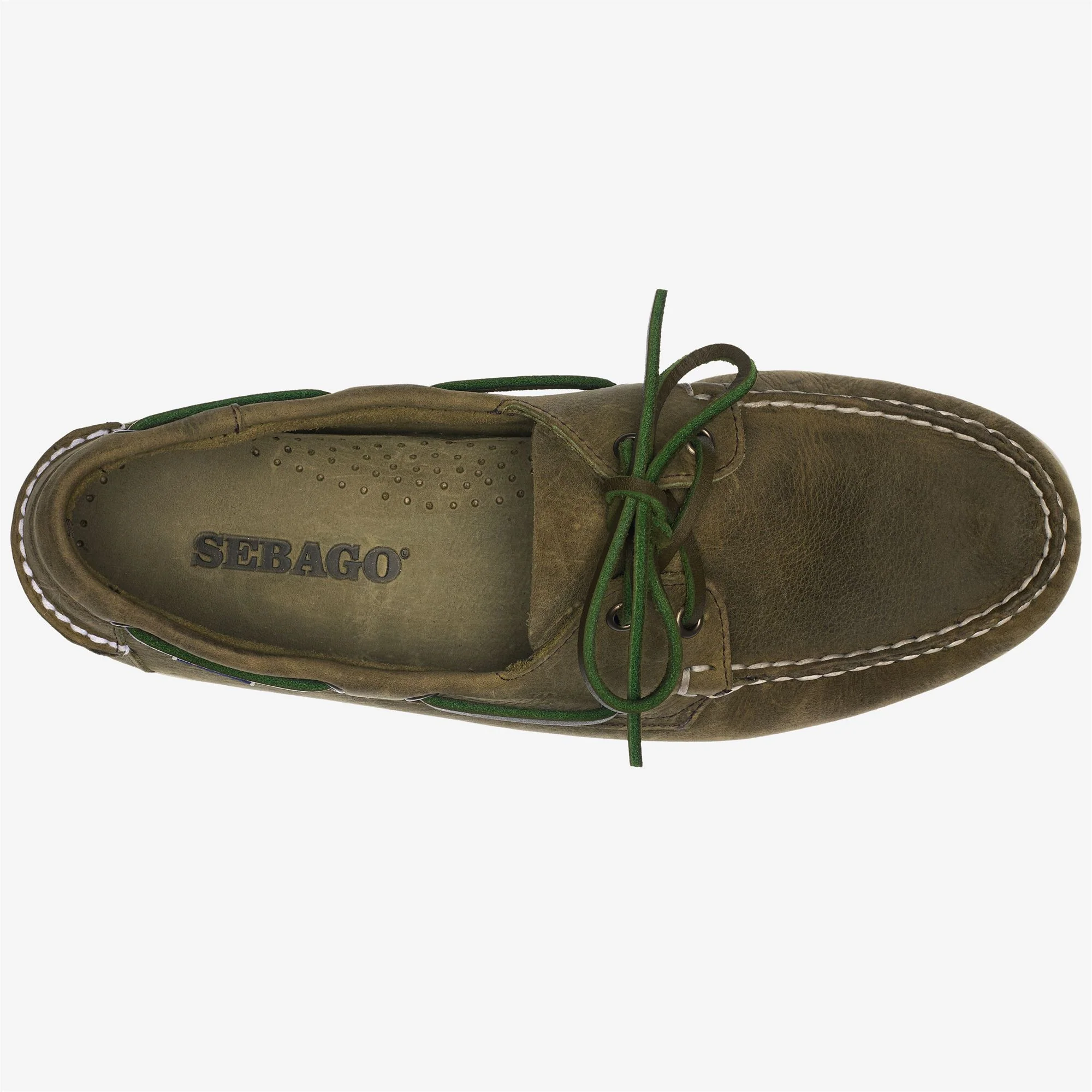 DOCKSIDES PORTLAND CRAZY H - Docksides - Mocassin - Man - Green Military-Brown Oliva - Image 4