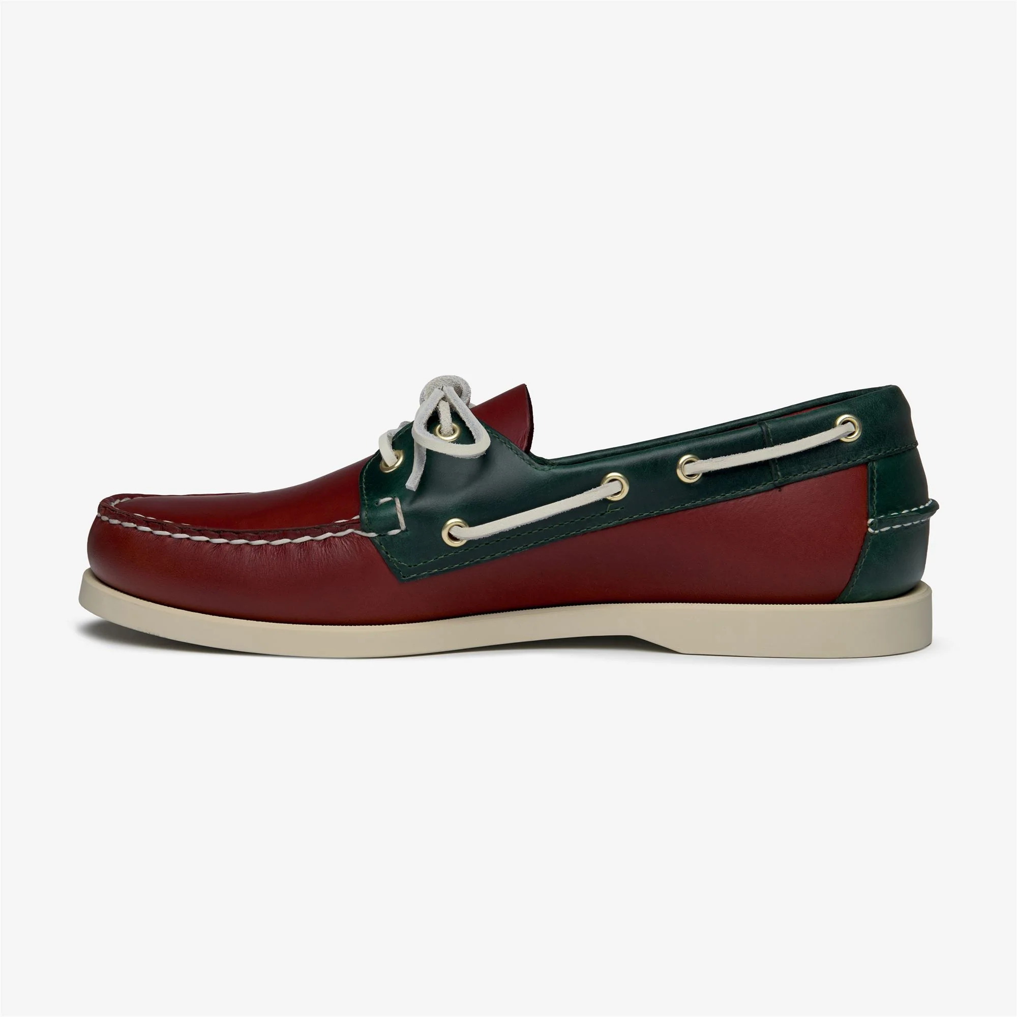 DOCKSIDES PORTLAND WAXED - Docksides - Mocassin - Man - Dk Red- GreenForest - Image 3