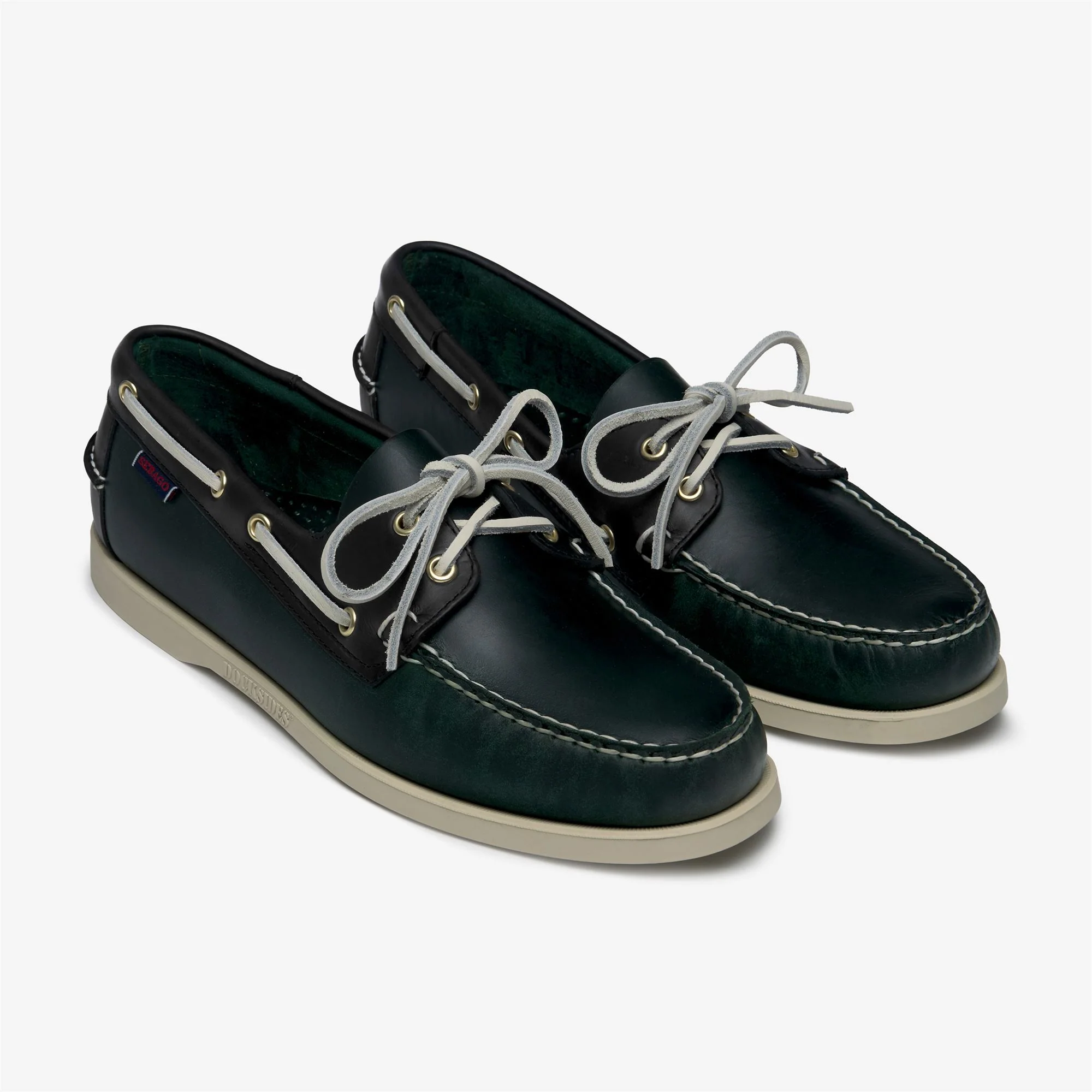 DOCKSIDES PORTLAND WAXED - Docksides - Mocassin - Man - Green Forest-Blue Navy - Image 2