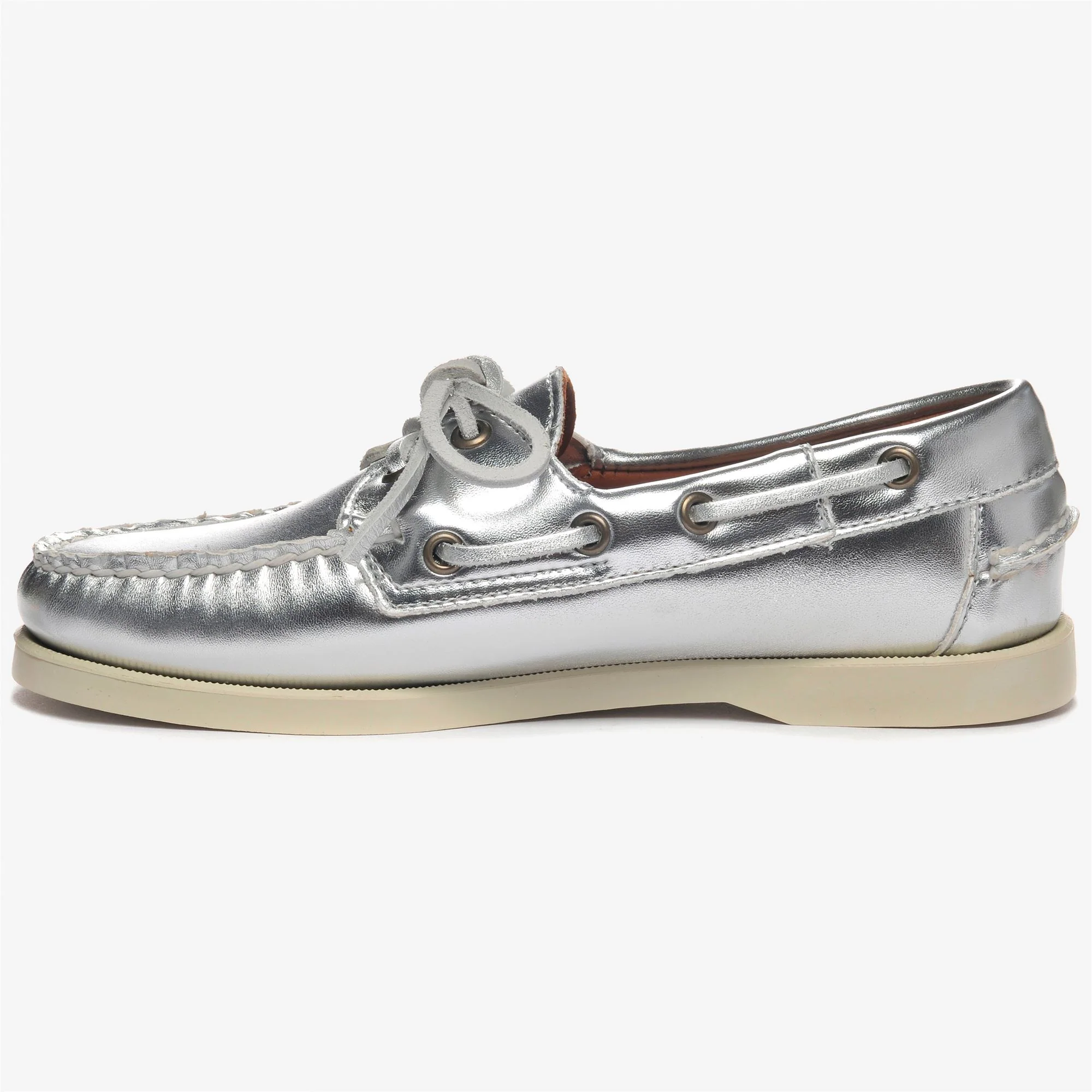 DOCKSIDES PORTLAND MET WOMAN - Docksides - Mocassin - Woman - Silver-Grey Silver - Image 3