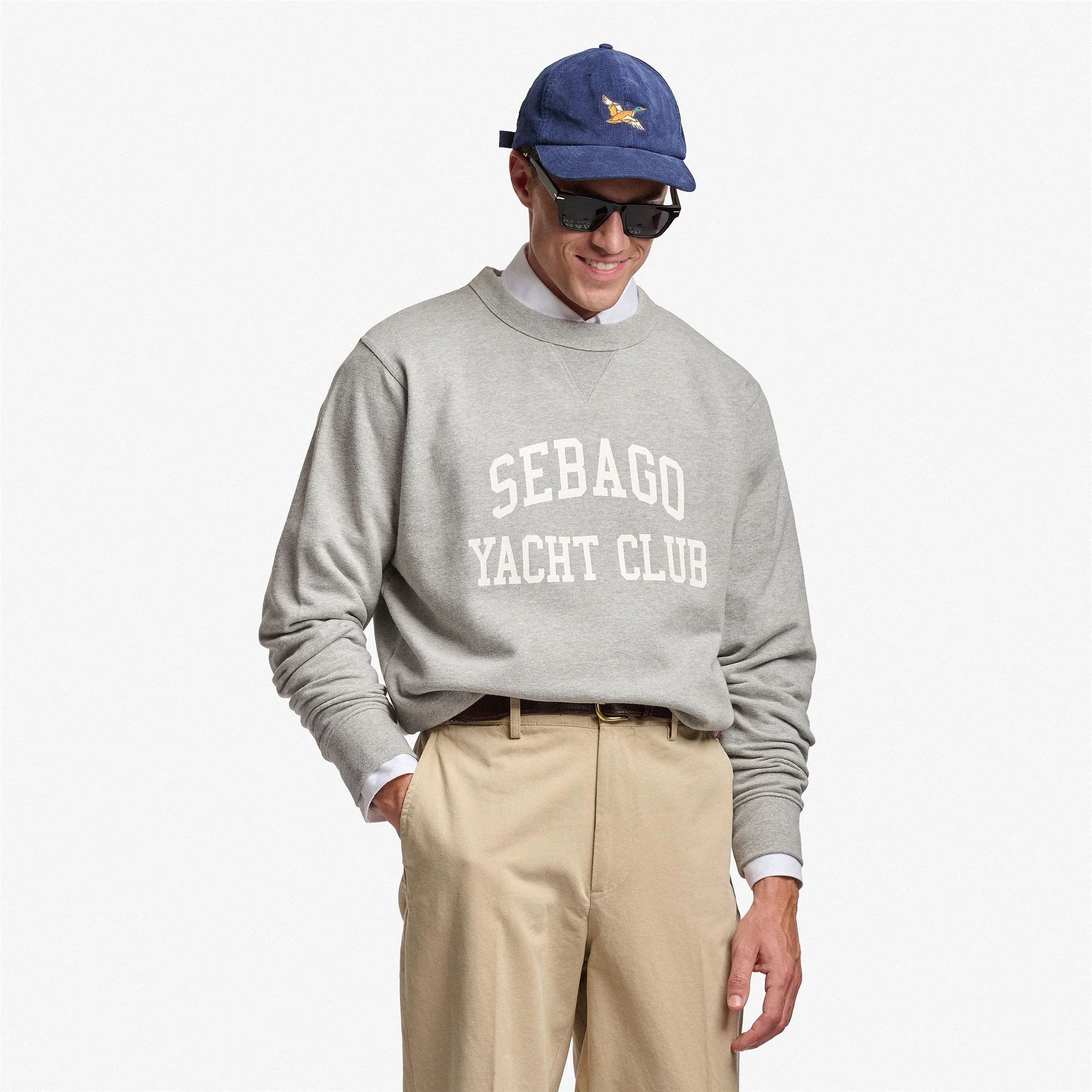 BOOTHBAY - Fleece - Jumper - Man - GREY MELANGE-WHITE-Grey Md Mel - Image 3
