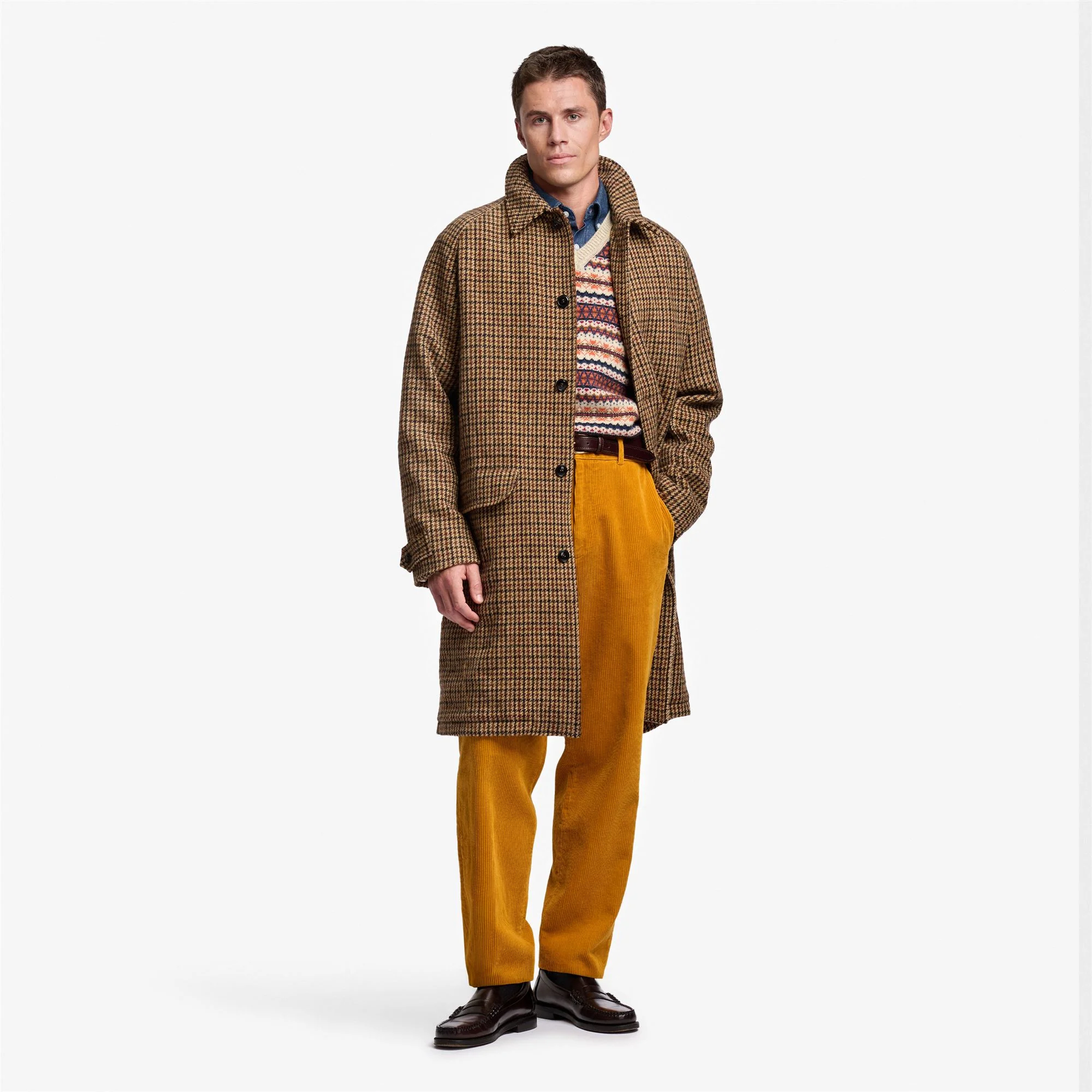 BEAM PIED DE POULE - Jackets - Long - Unisex - Beige-Brown-Dk Navy - Image 3
