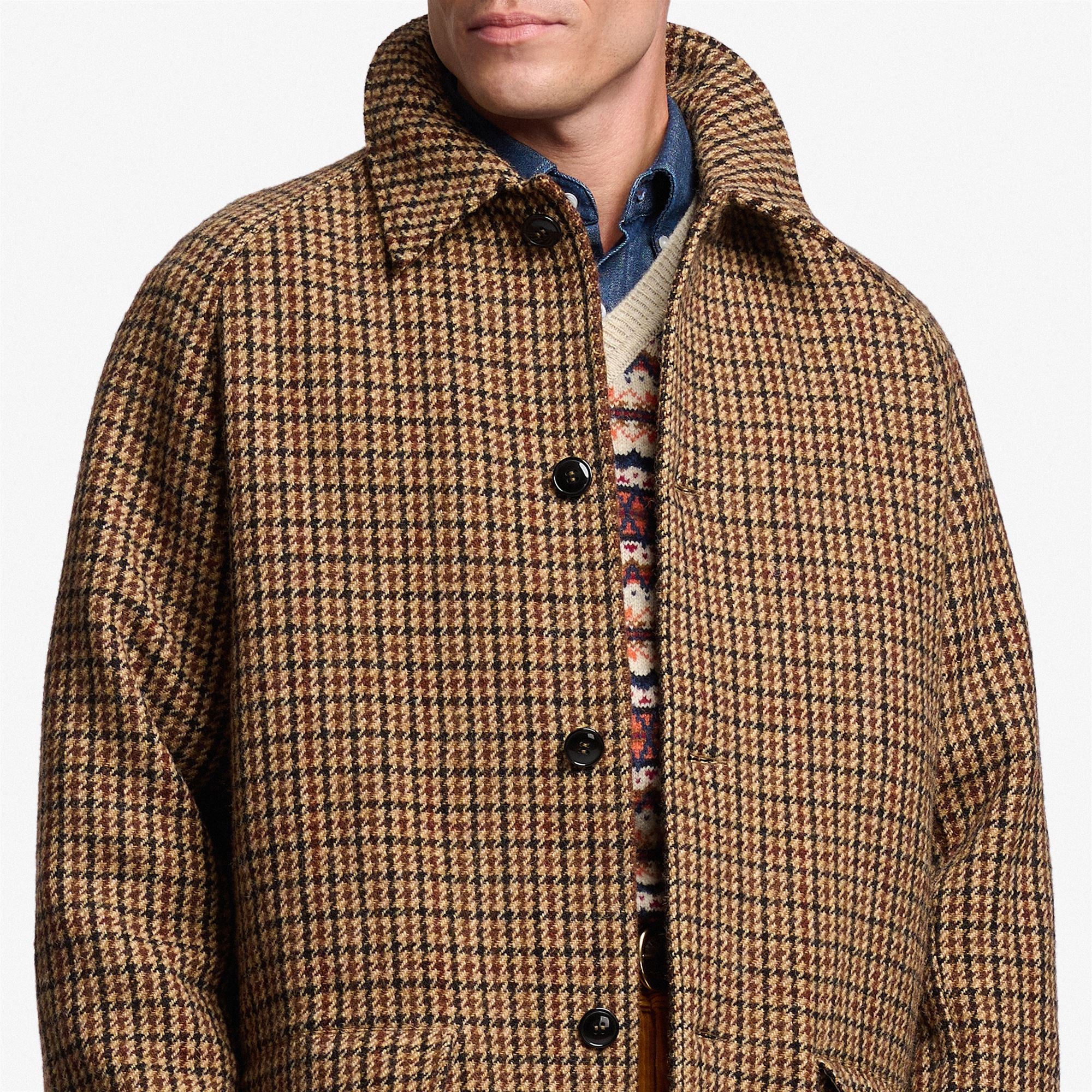 BEAM PIED DE POULE - Jackets - Long - Unisex - Beige-Brown-Dk Navy - Image 5