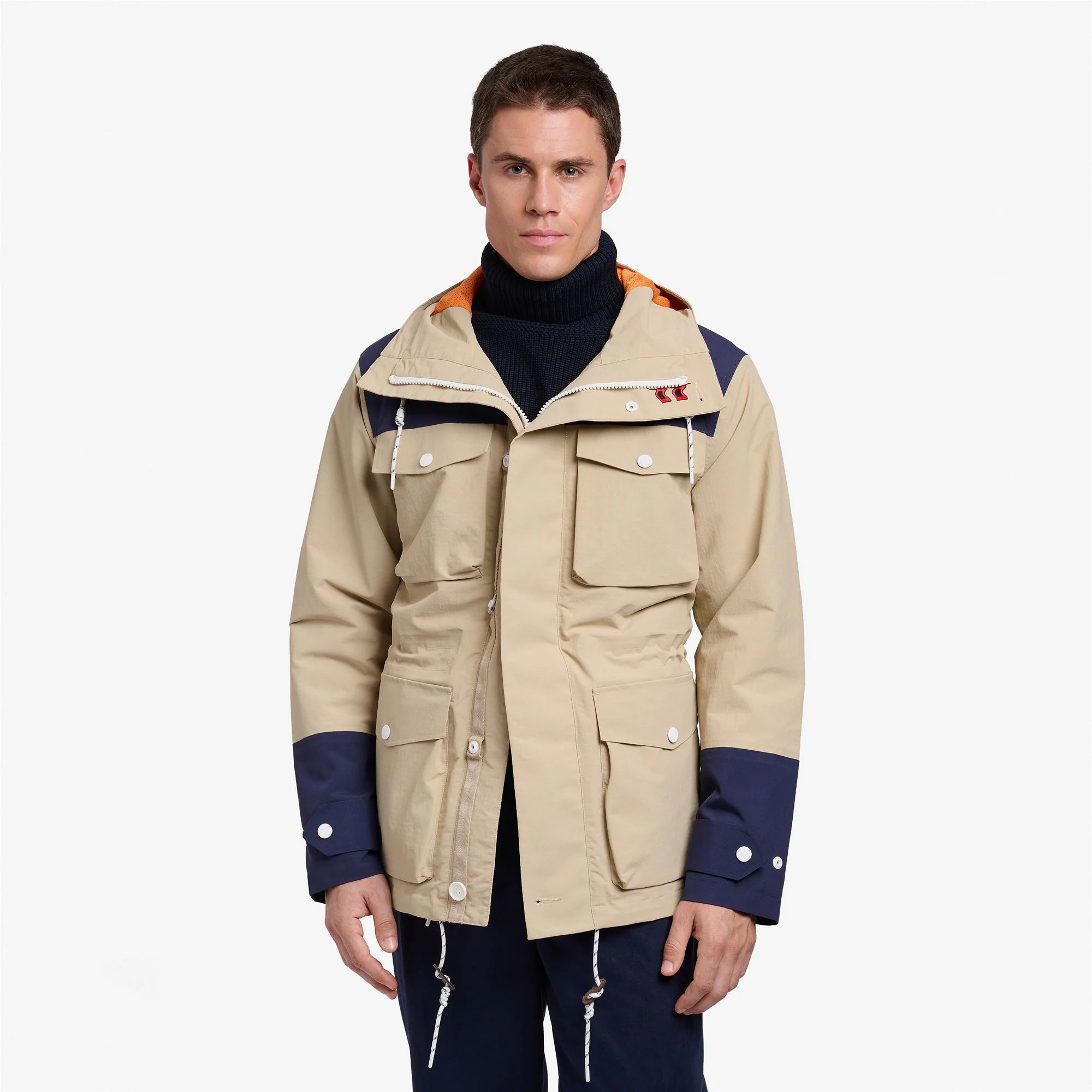 HURRICANE DIAZ - Jackets - 3/4 Length - Unisex - BEIGE-NAVY-ORANGE - Image 4