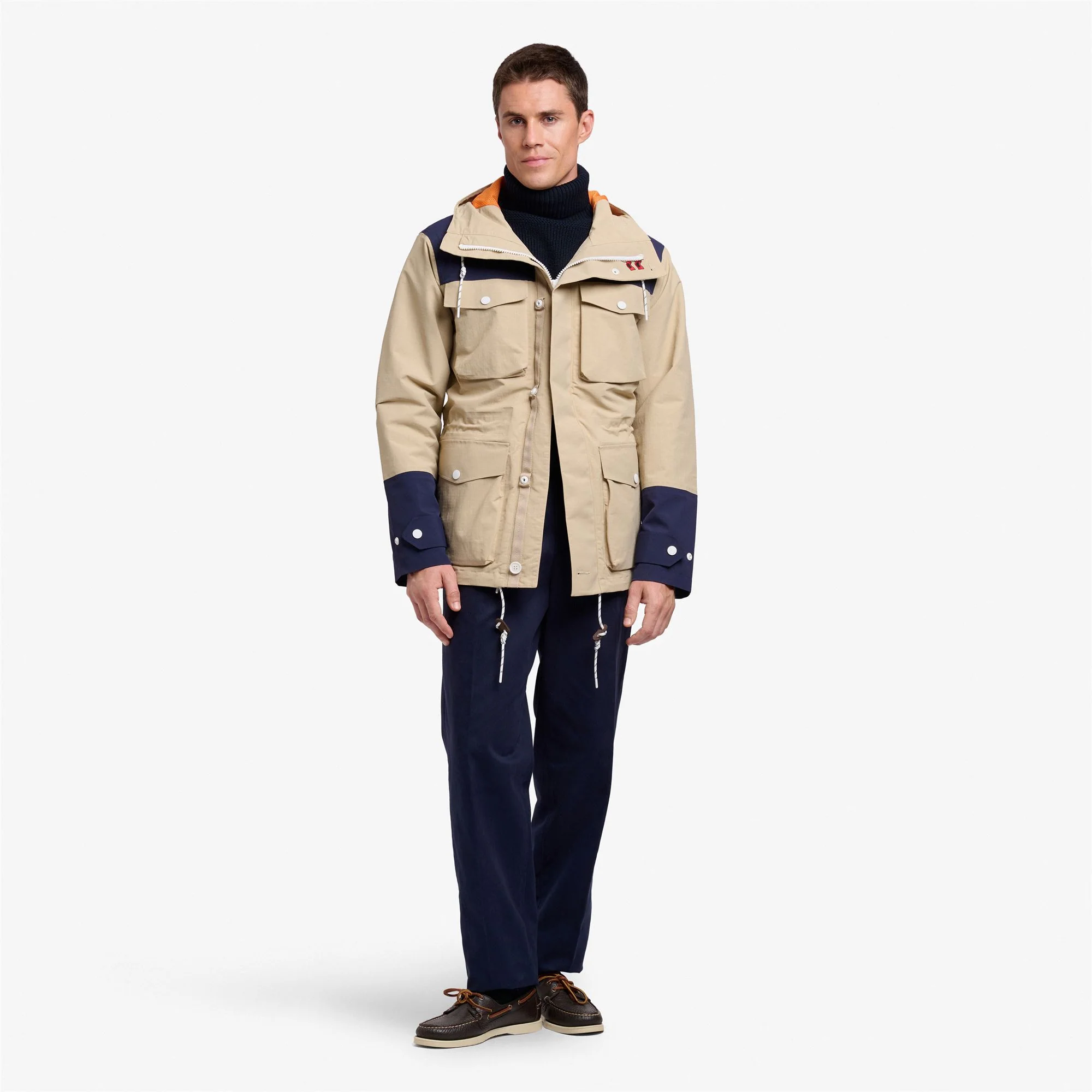 HURRICANE DIAZ - Jackets - 3/4 Length - Unisex - BEIGE-NAVY-ORANGE - Image 7