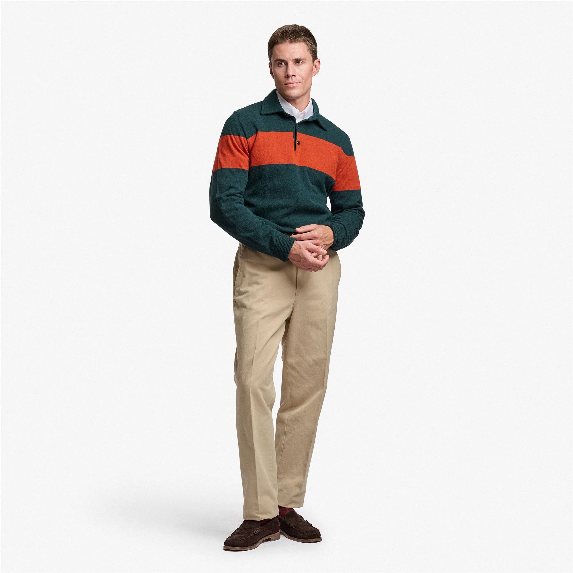 MARSHILL - Knitwear - Polo - Unisex - Green-Orange Brownish - Image 4