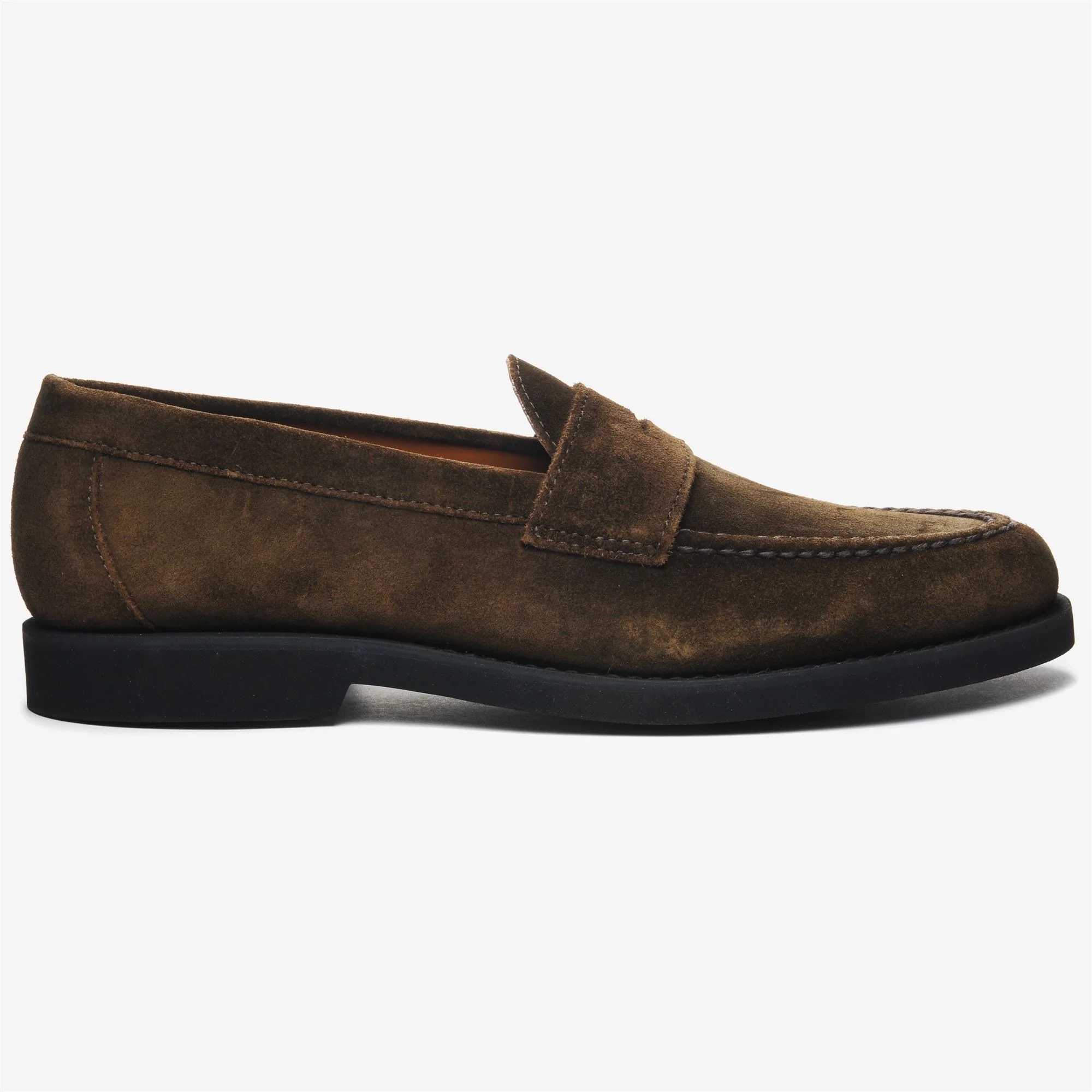 RYAN SUEDE PO - Moc - Moccasin - Man - Green Military-Brown Oliva