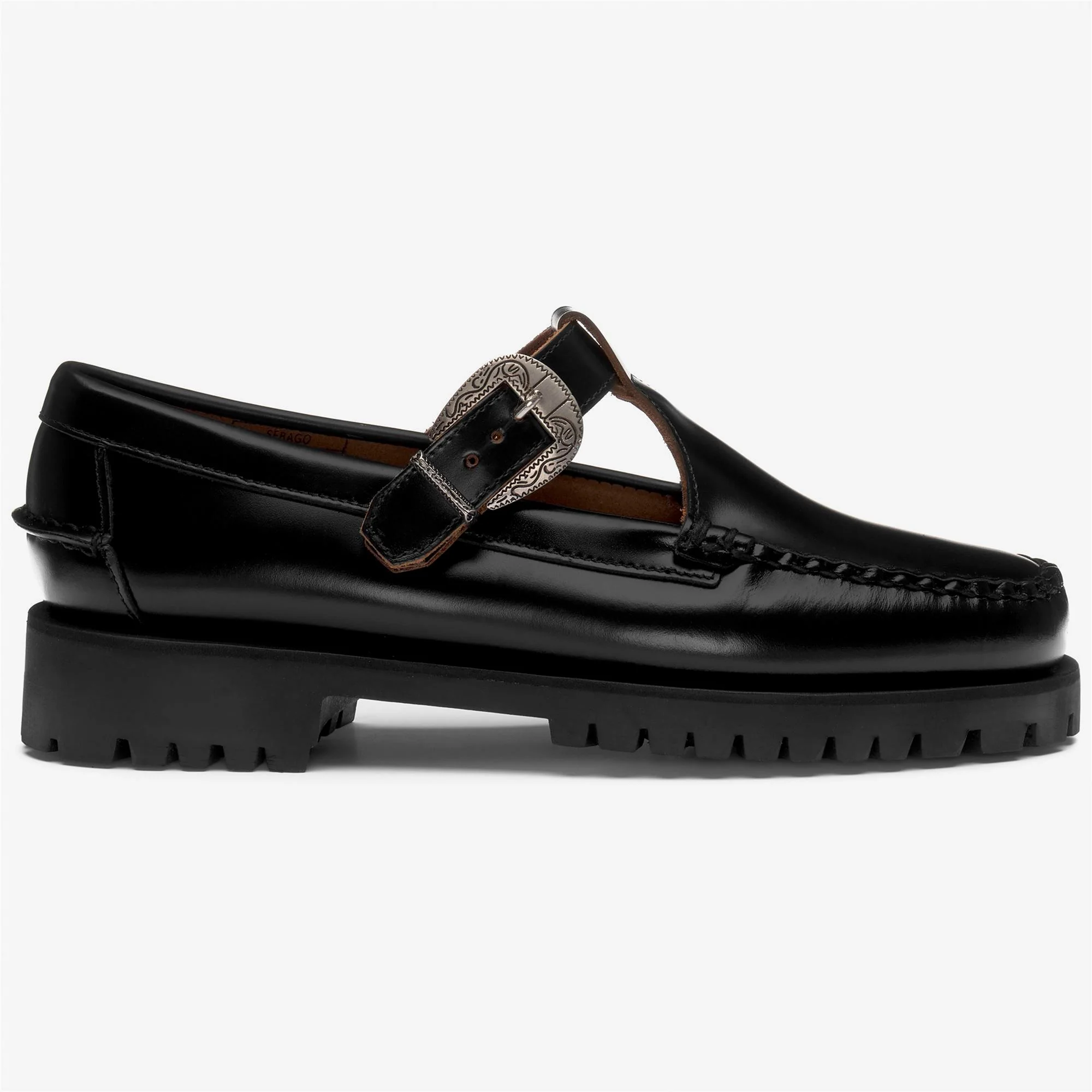 AURORA LUG WOMAN - Moc - Moccasin - Woman - Black