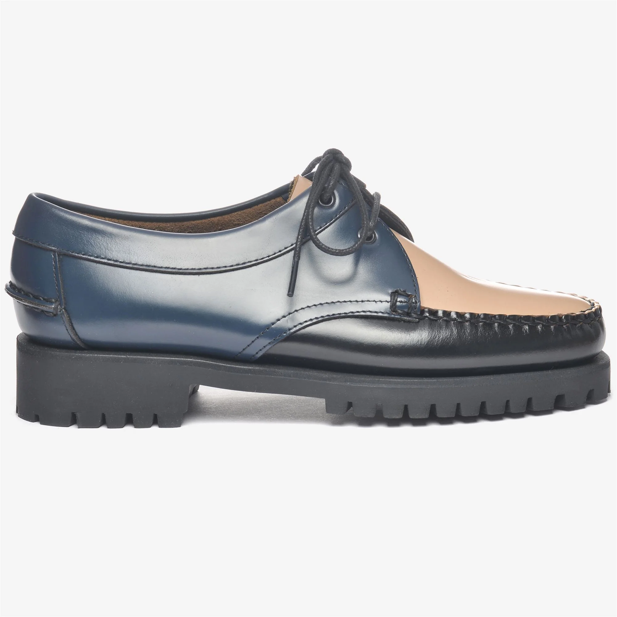 JAMES LUG WOMAN - Moc - Moccasin - Woman - BRILLIANT BLUE-BLACK-LT BEIGE