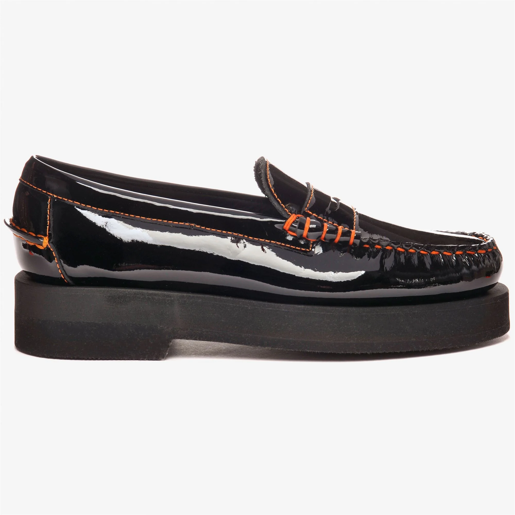 KARA WOMAN - Moc - Moccasin - Woman - Black-Orange