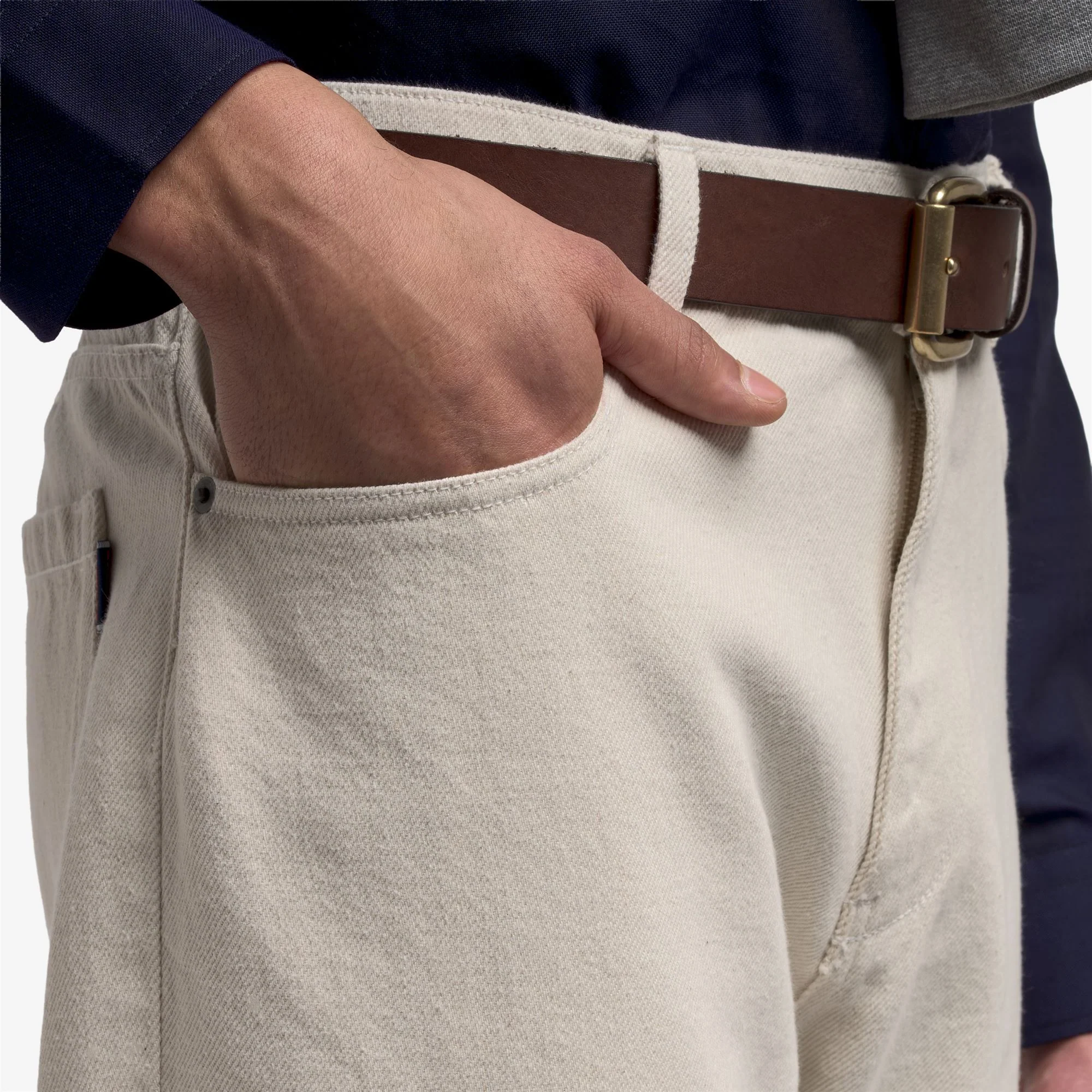 SANBORN - Pants - 5 Pockets - Man - Beige Gesso - Image 6