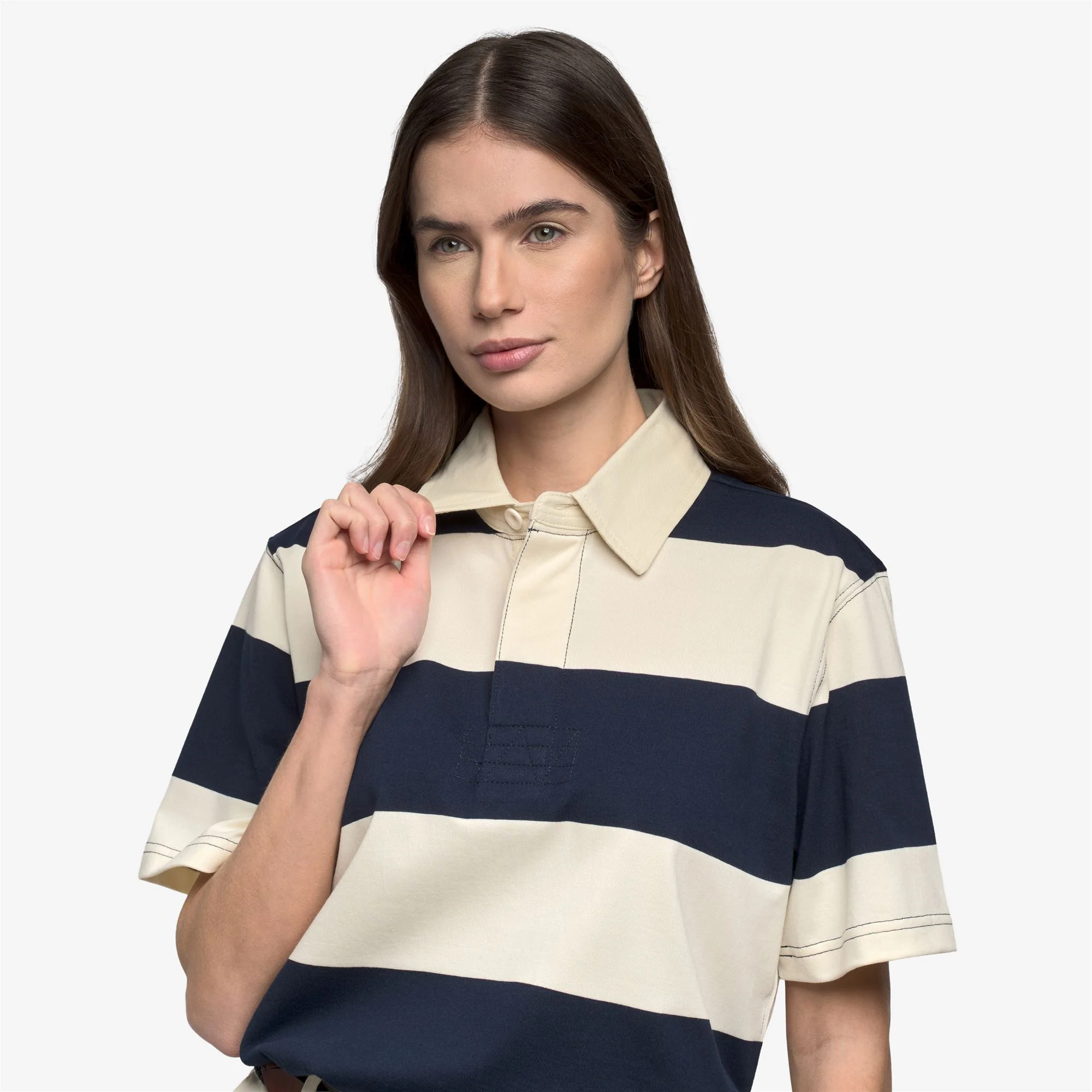 CAMPBELL SS - Polo Shirts - Polo - Unisex - White Natural-blue - Image 5