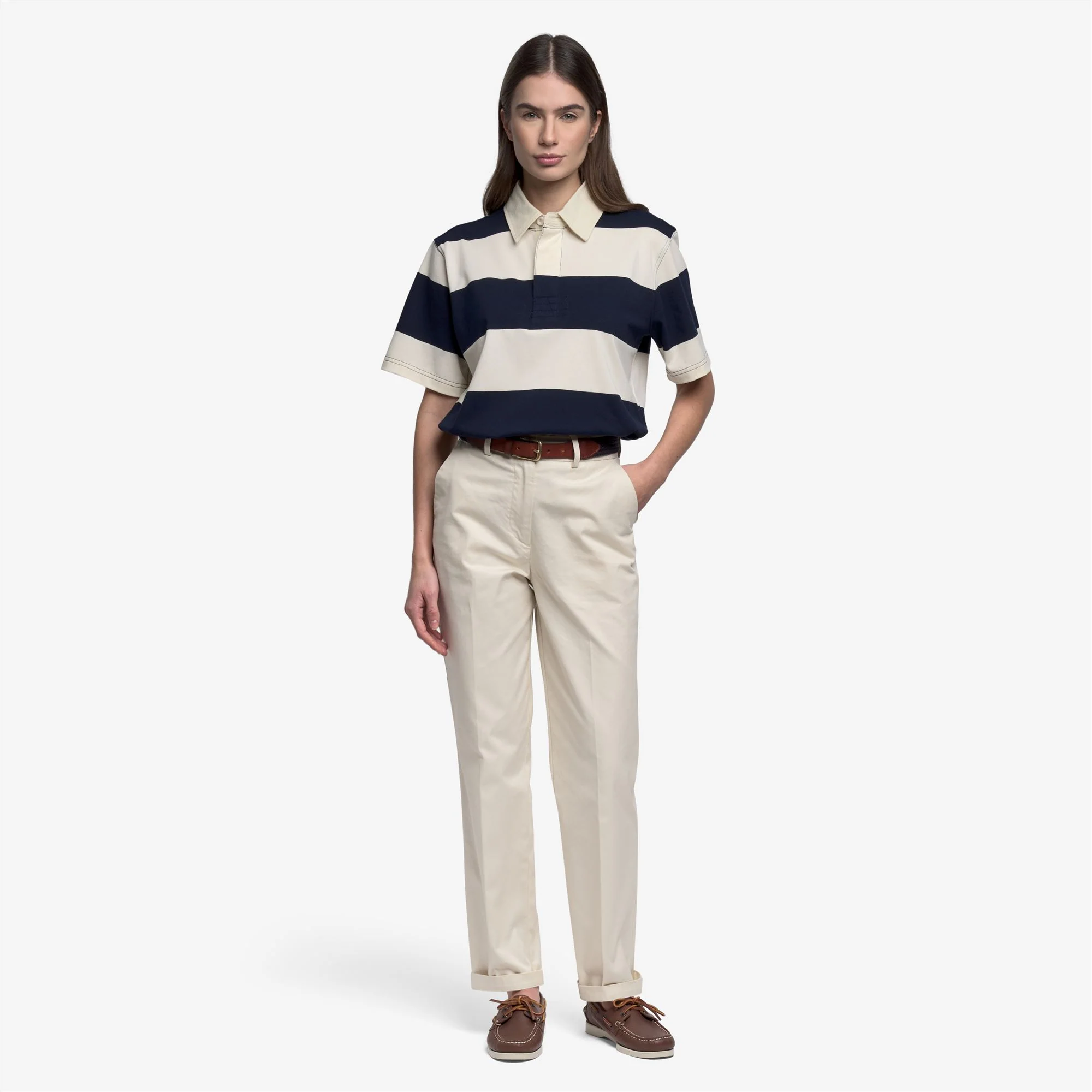 CAMPBELL SS - Polo Shirts - Polo - Unisex - White Natural-blue - Image 6