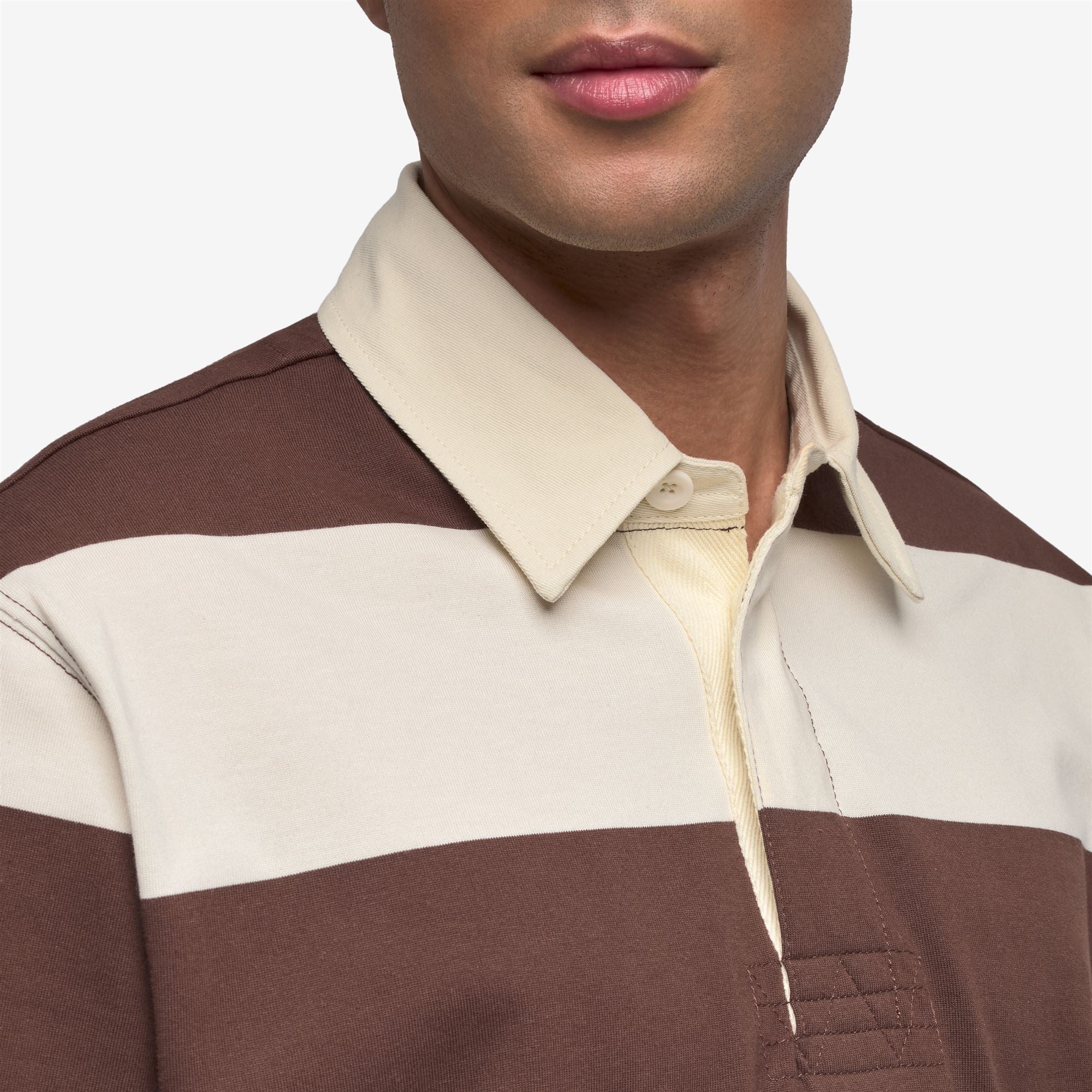 CAMPBELL SS - Polo Shirts - Polo - Unisex - White Natural- Brown - Image 5