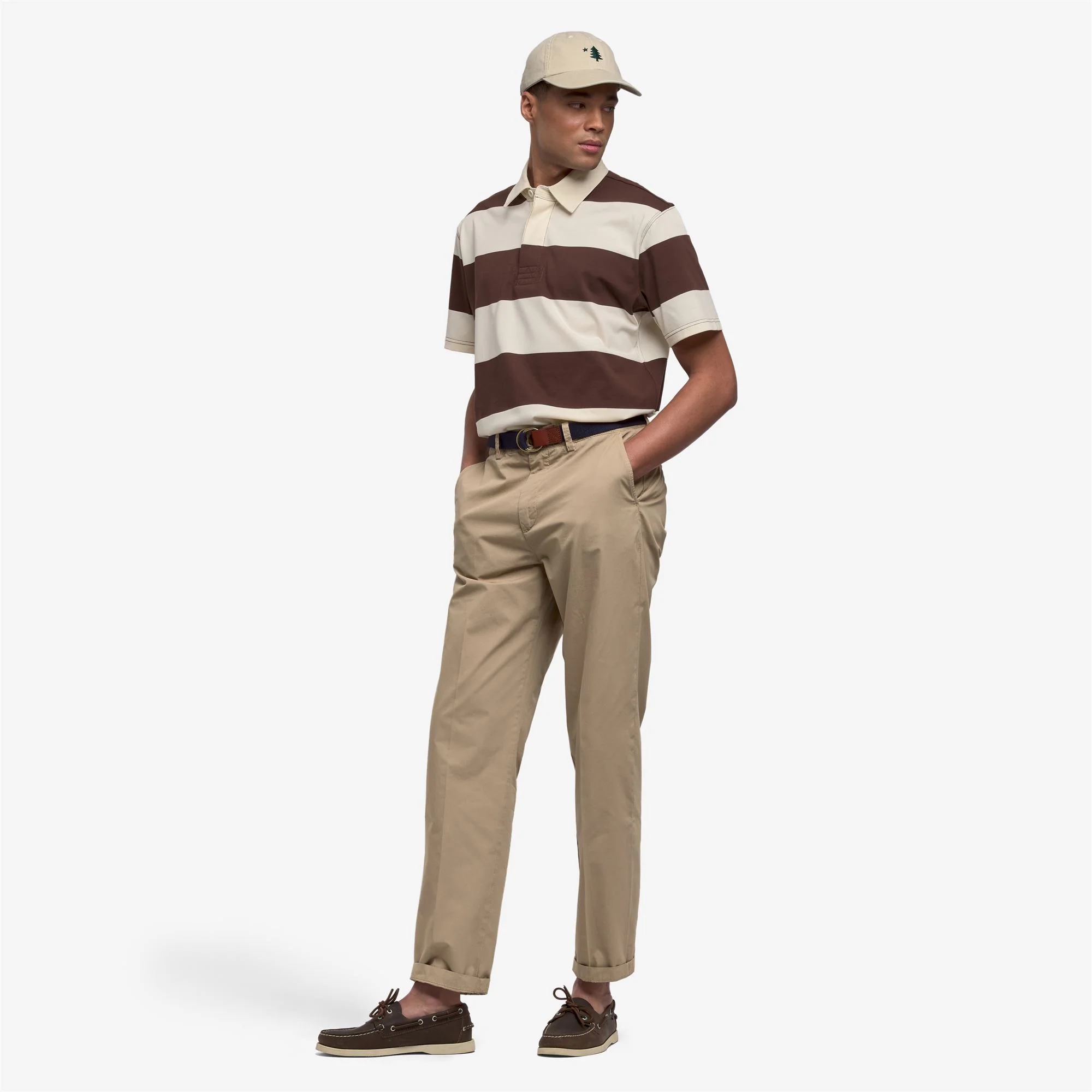 CAMPBELL SS - Polo Shirts - Polo - Unisex - White Natural- Brown - Image 6