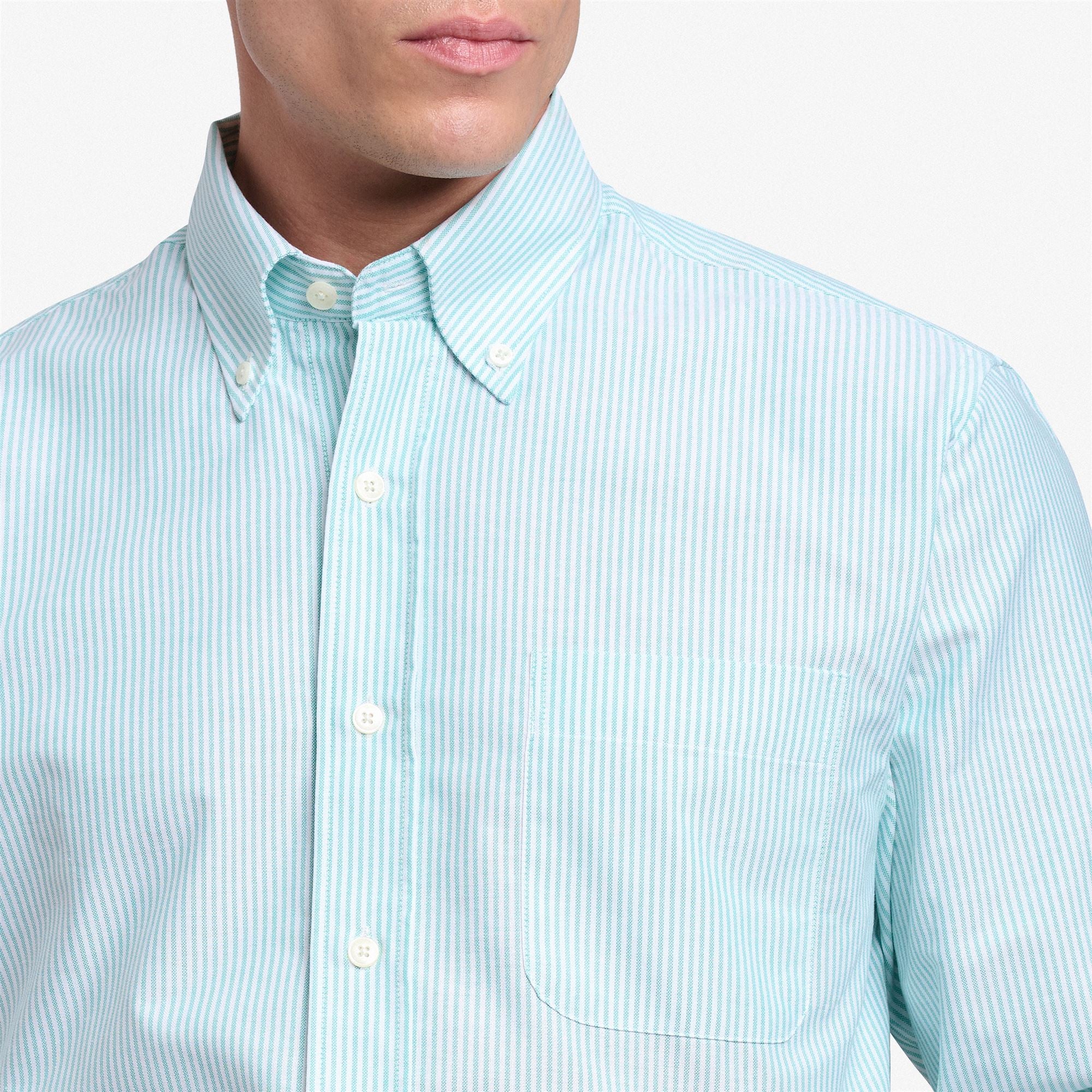 DOUBLING - Shirts - Button Down - Man - GREEN ARCTIC-WHITE - Image 4