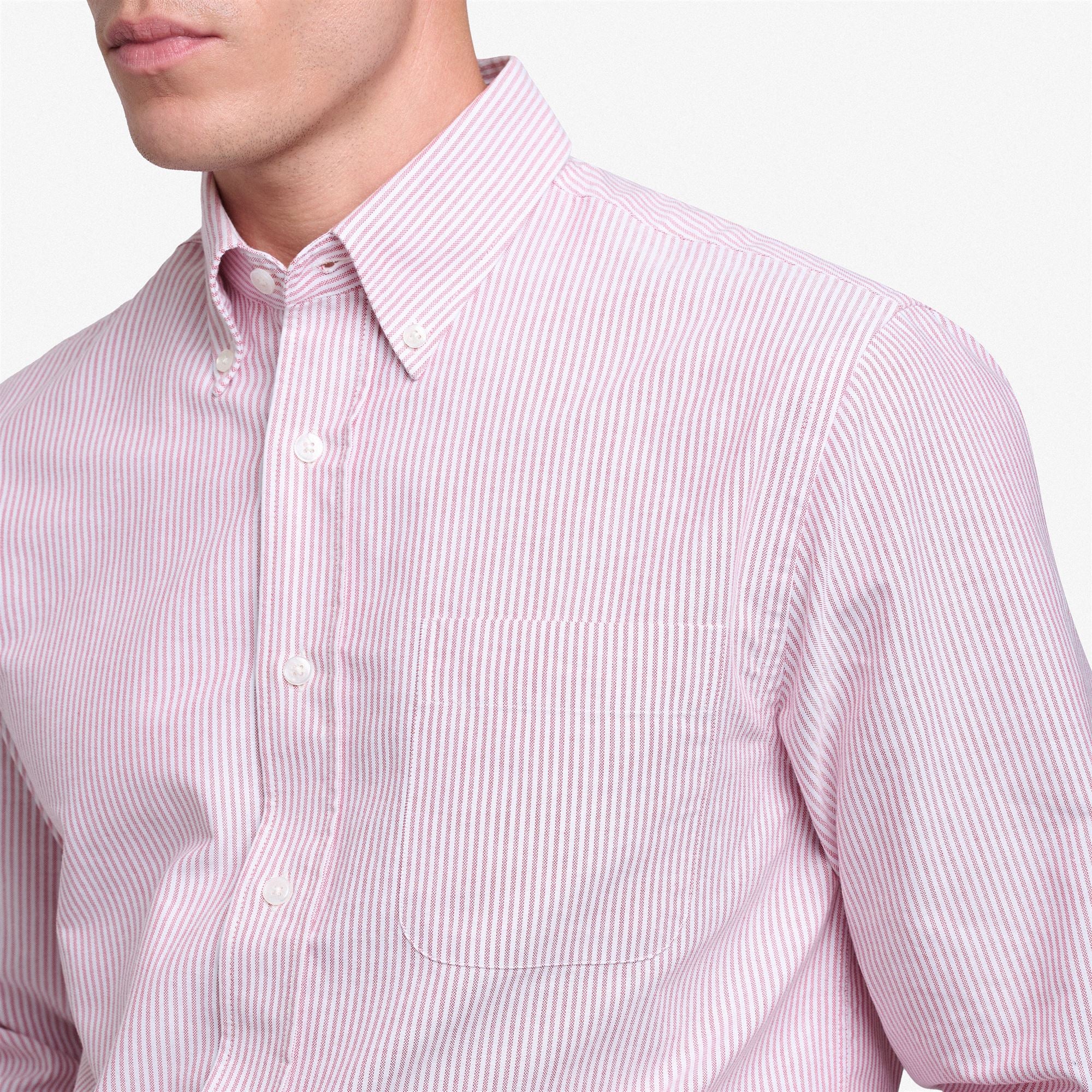 DOUBLING - Shirts - Button Down - Man - PINK-WHITE-Pink Soft Lilla - Image 4