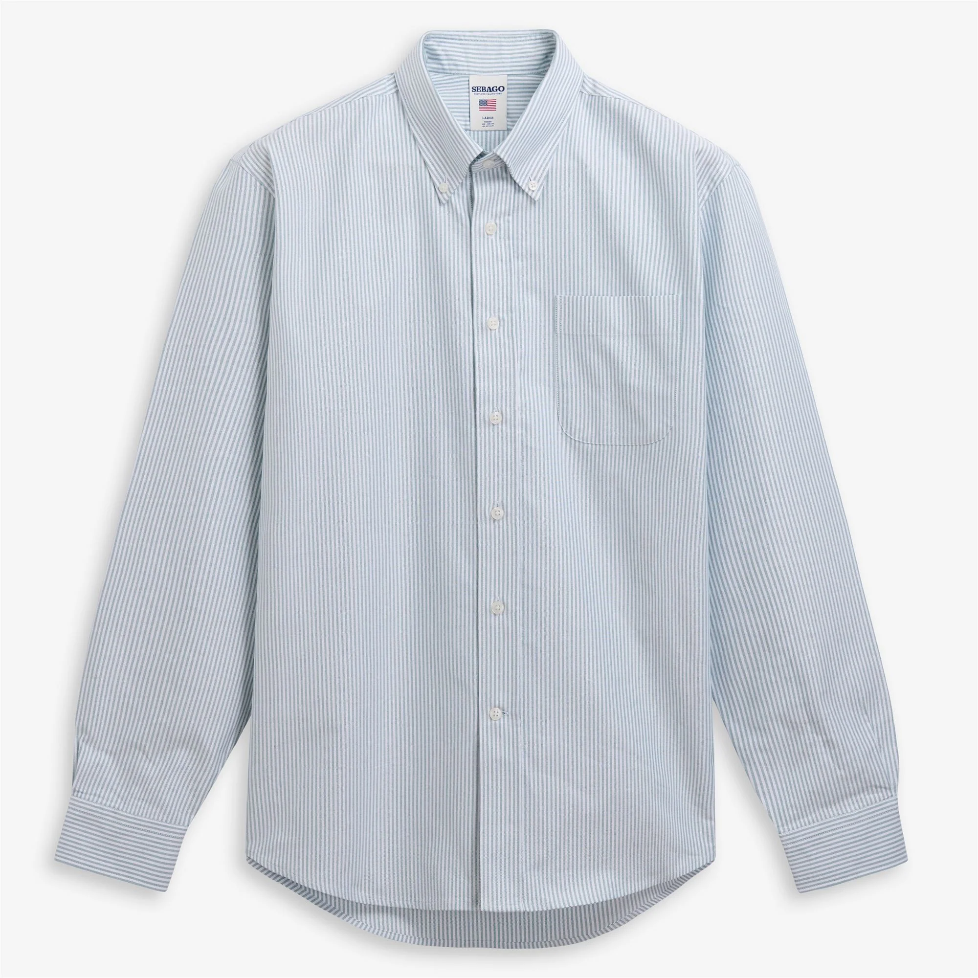 DOUBLING OX - Shirts - Oxford - Unisex - GREEN-WHITE