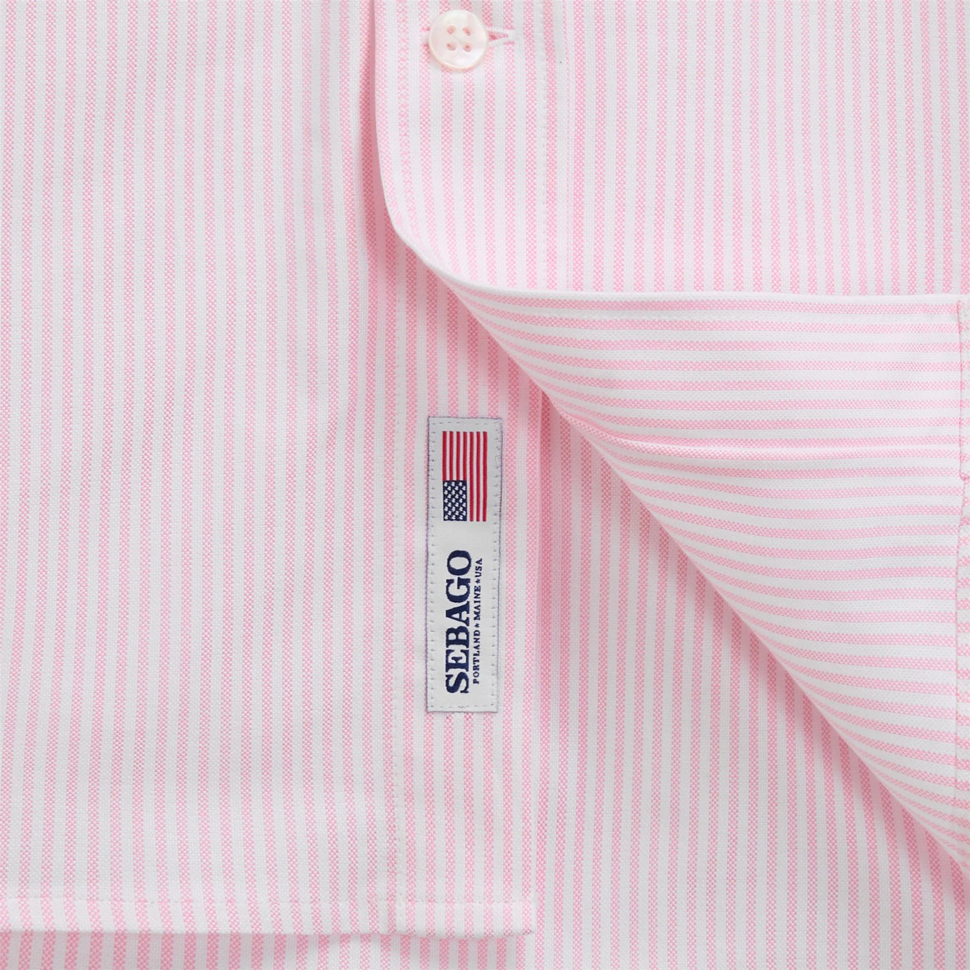 DOUBLING OX - Shirts - Oxford - Unisex - WARM PINK- WHITE - Image 3