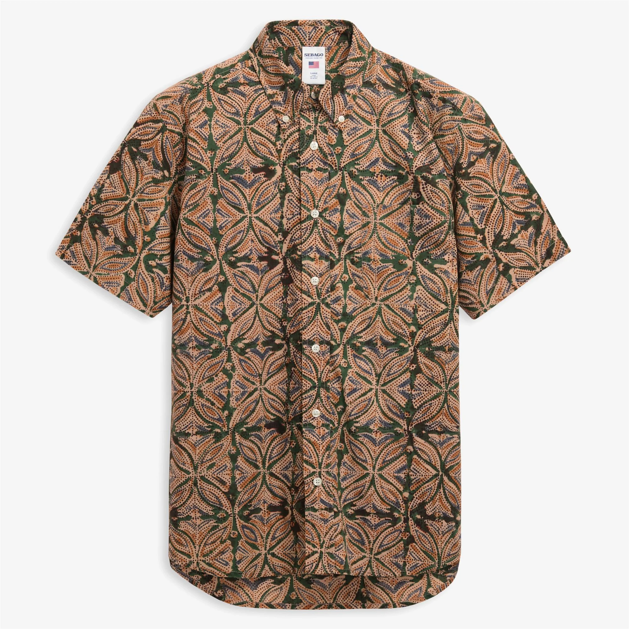 LITTLERIVER - Shirts - Button Down - Unisex - Fancy Green-Blue