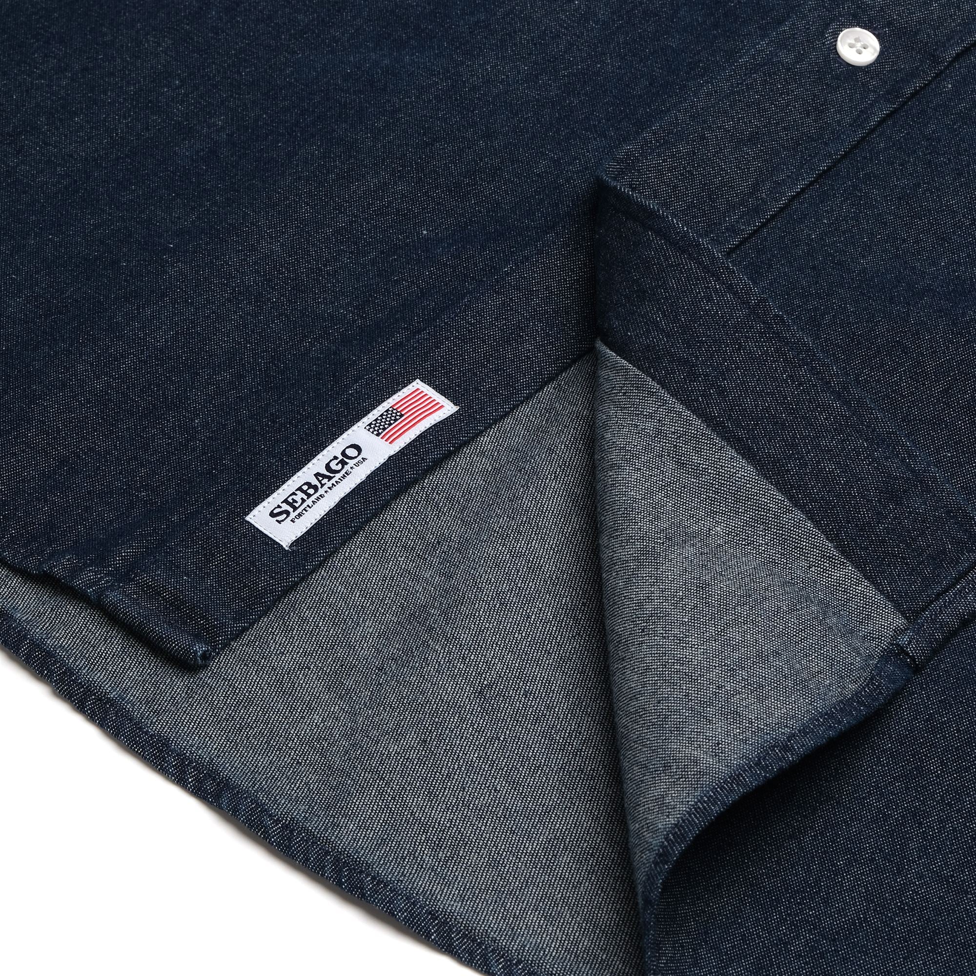MERCER - Shirts - Button Down - Unisex - Blue Dk Denim - Image 3