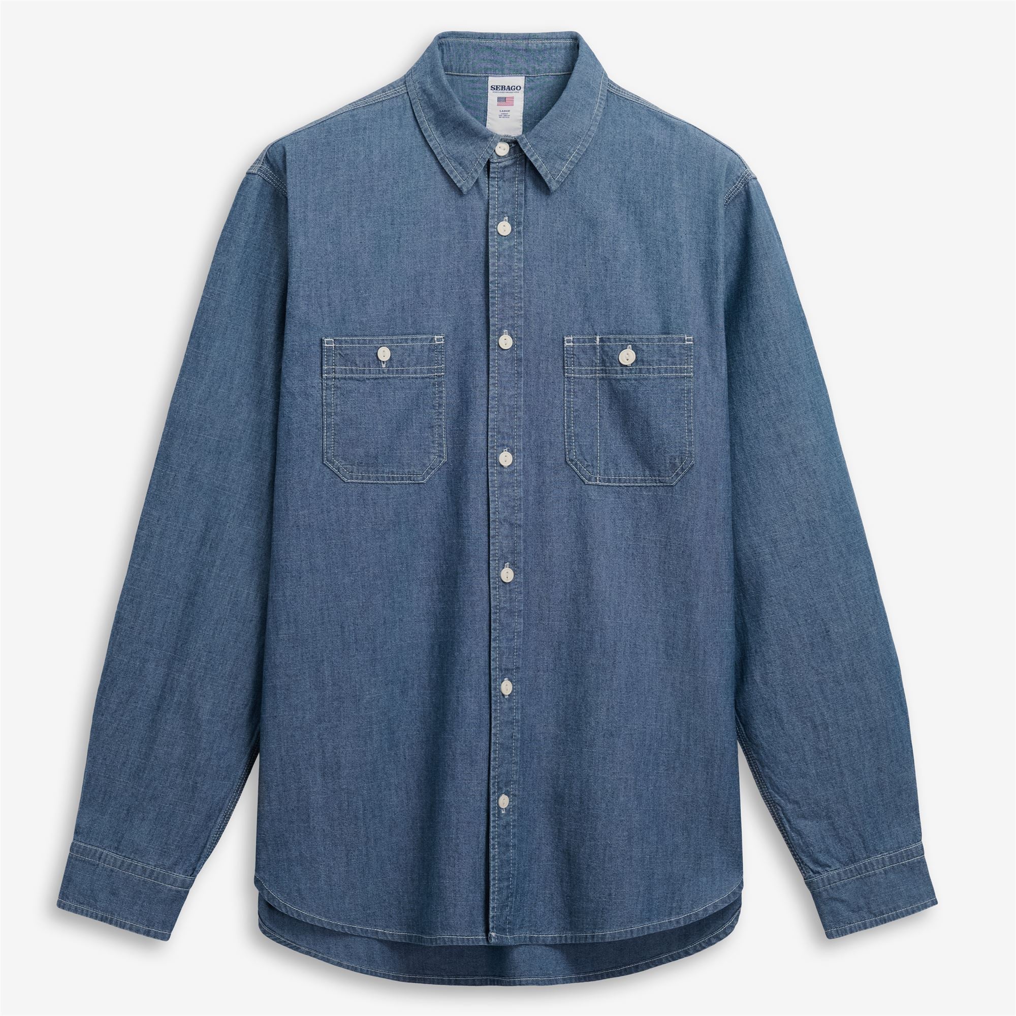 SHEETBEND CHAMBRAY - Shirts - Casual - Unisex - Blue Indigo