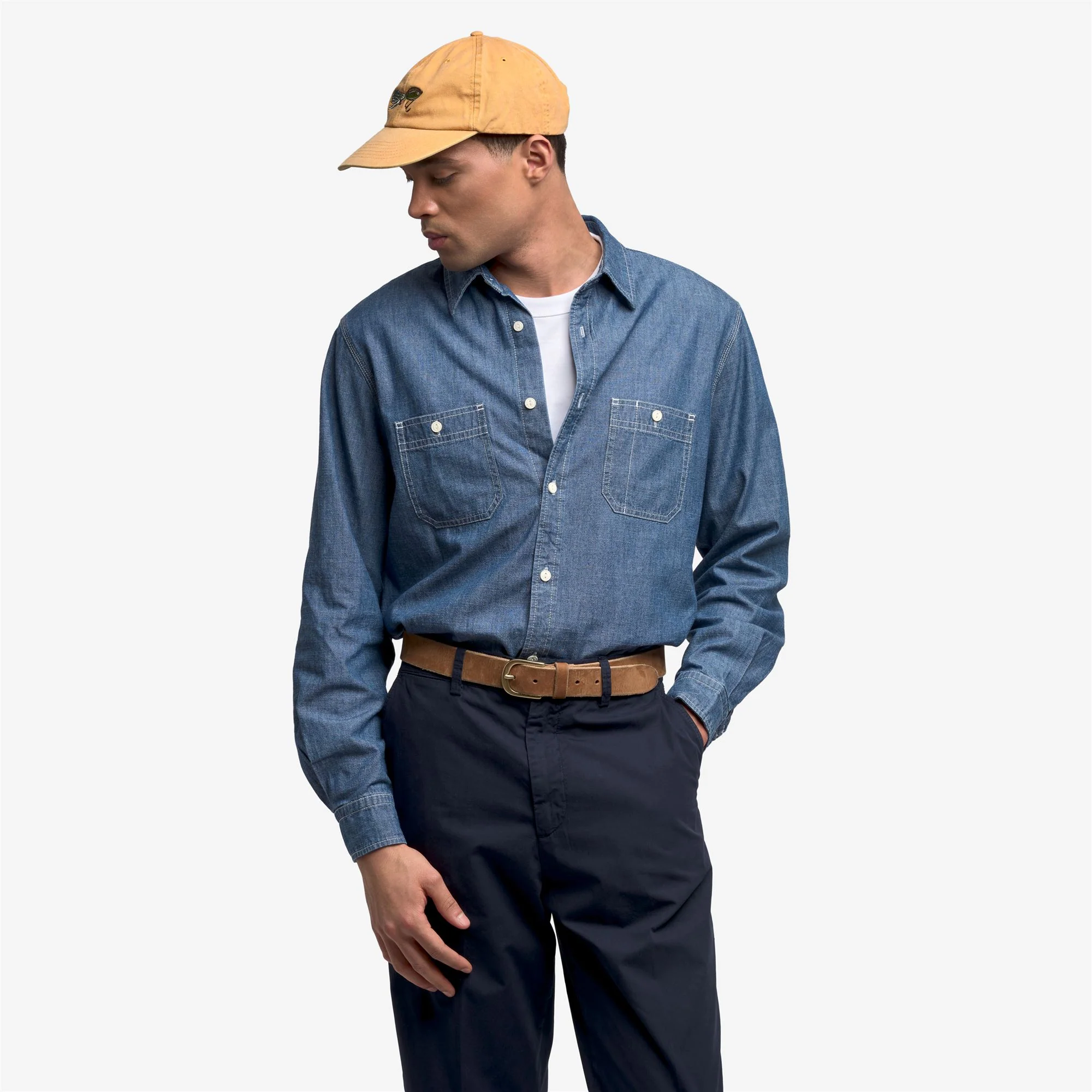 SHEETBEND CHAMBRAY - Shirts - Casual - Unisex - Blue Indigo - Image 4
