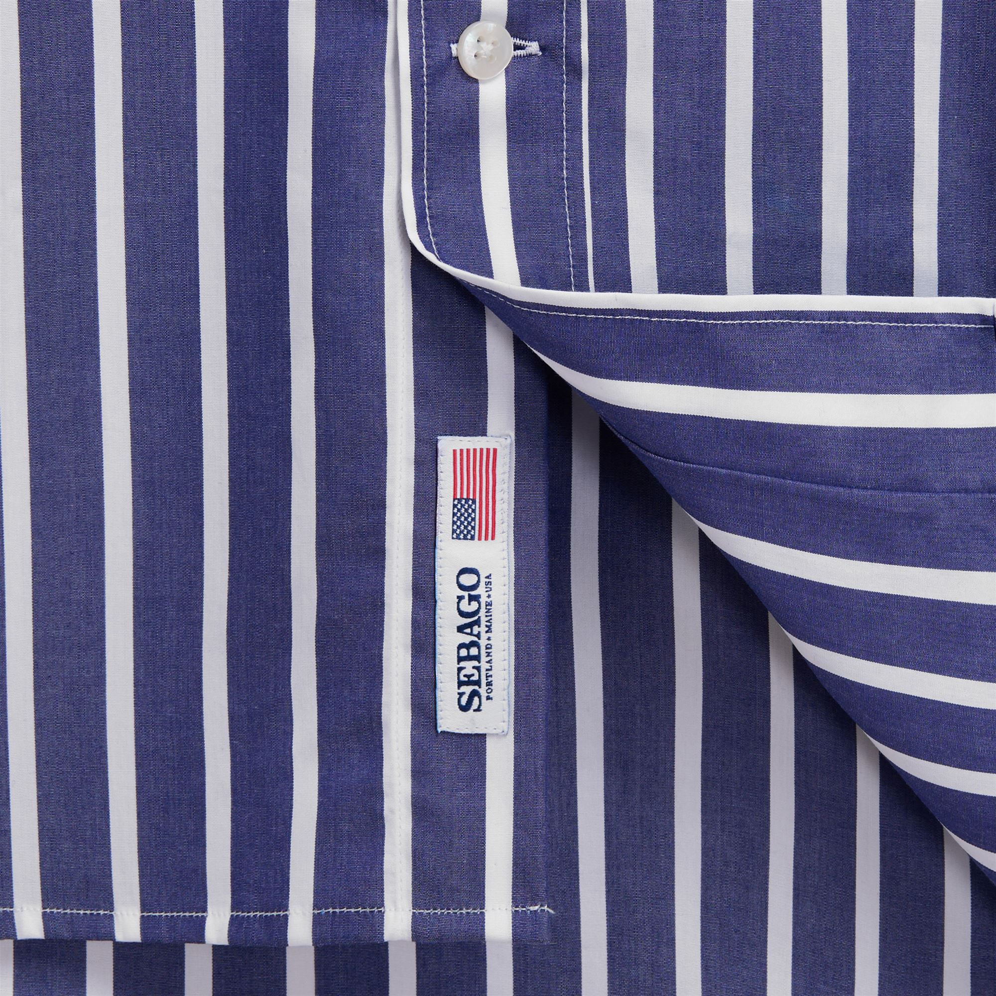 SPURWINK - Shirts - Classic - Unisex - NAVY BLUE-WHITE - Image 3