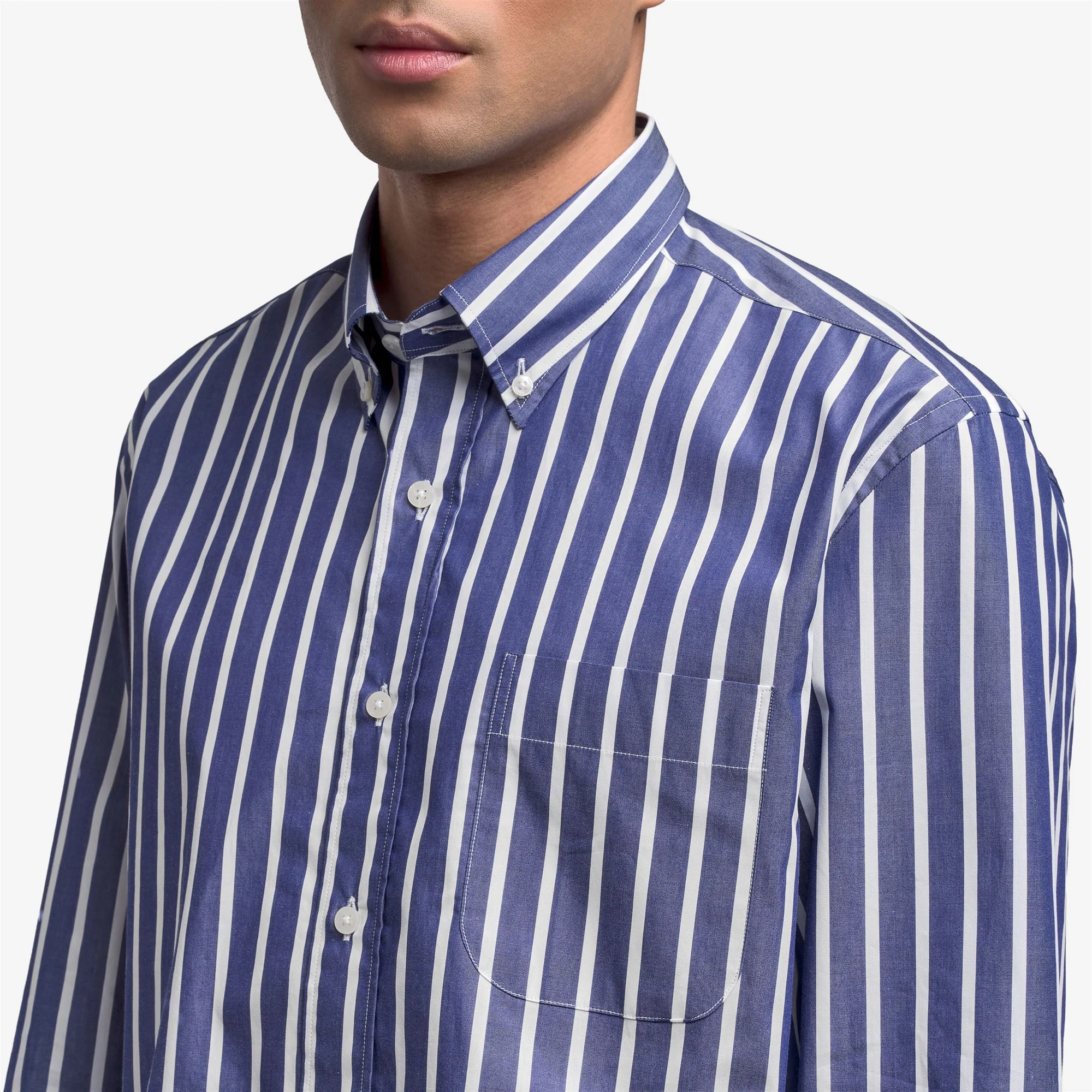 SPURWINK - Shirts - Classic - Unisex - NAVY BLUE-WHITE - Image 5