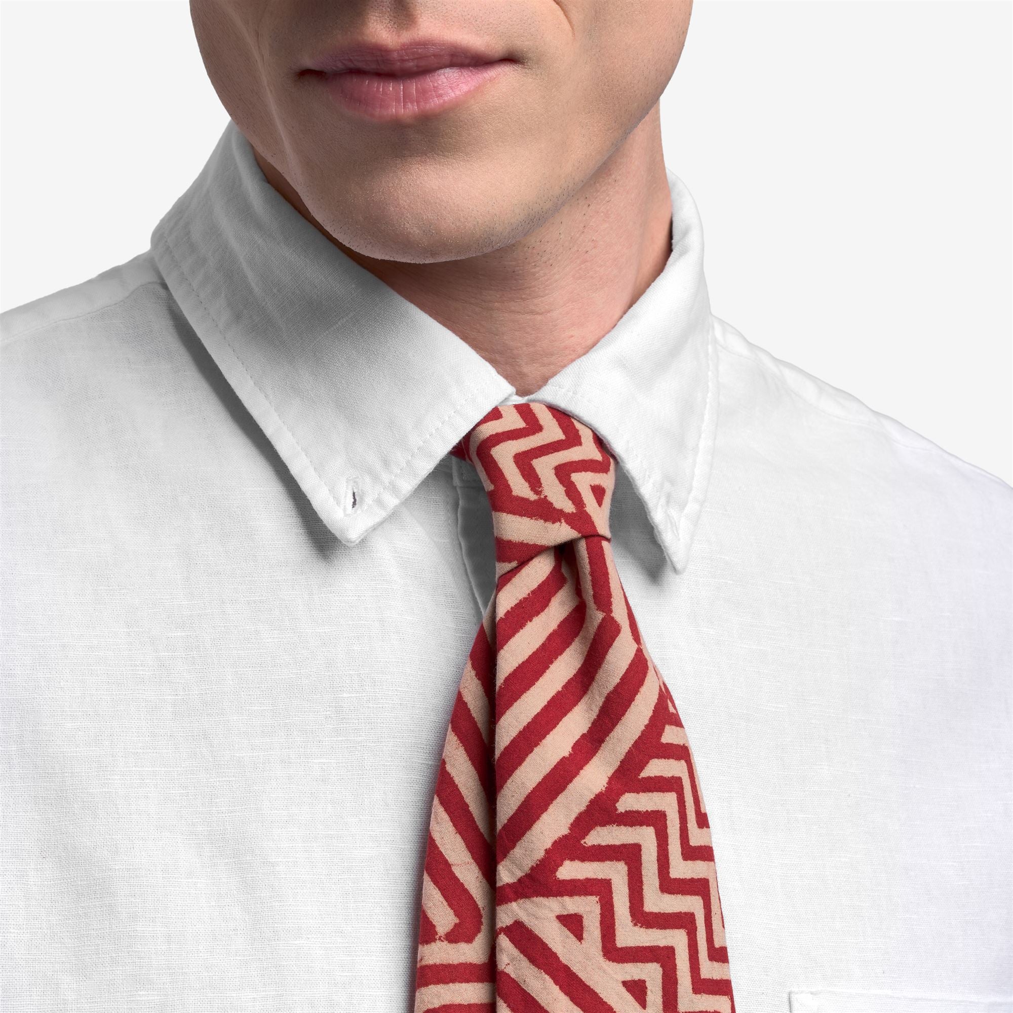 CARATUNK - Small Accessories - Tie - Man - Pink-Dk Red Fancy - Image 4