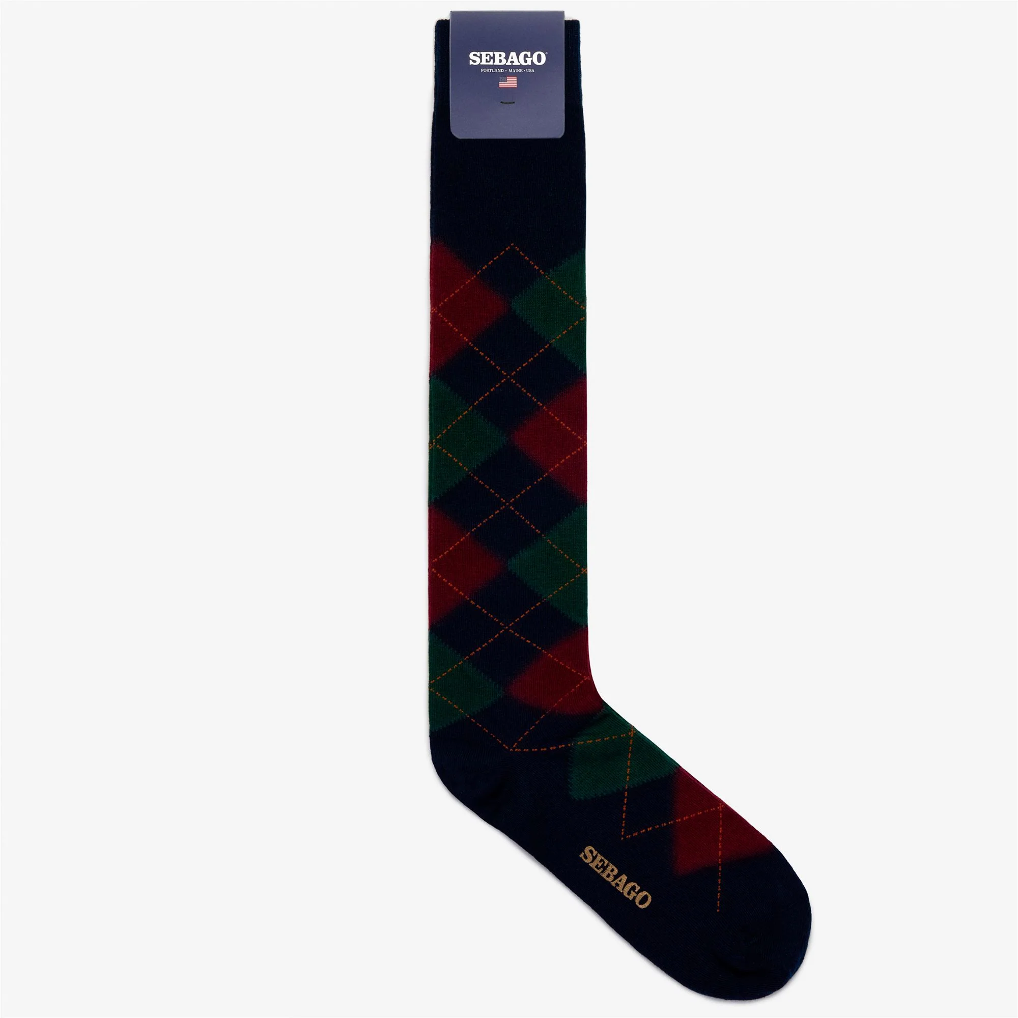 SABATTUS ROMBOL - Socks - Quarter High Sock - Unisex - BLUE NAVY-BORDEAUX-GREEN-ORANGE